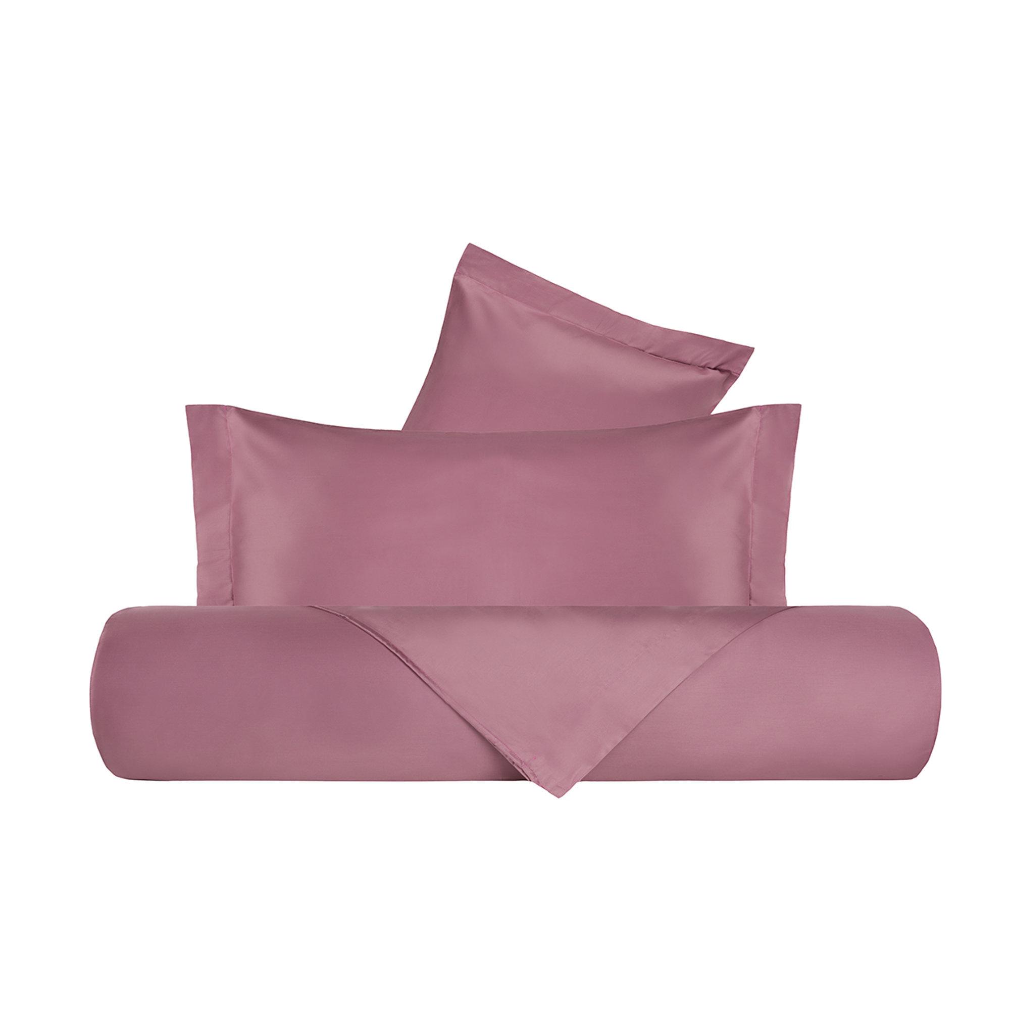 Parure Copripiumino Raso Rosa Nostalgia  Con Federe A Due Volani I rasi vista0
