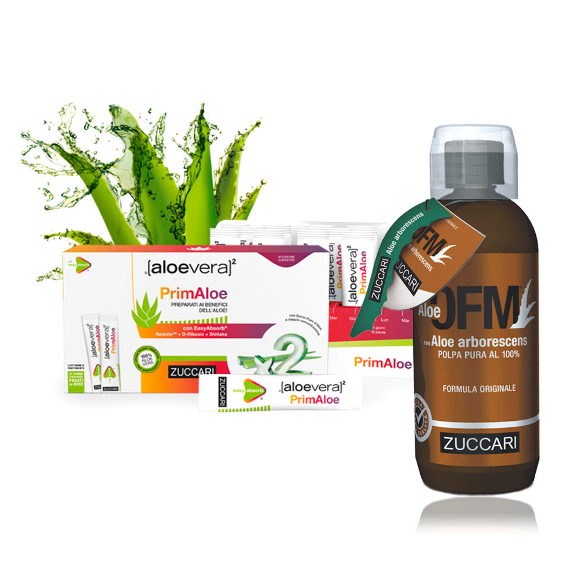 Primaloe 15 stick da 12,5 ml - 1 bottiglia Integratori naturali Aloe OFM Zuccari vista0