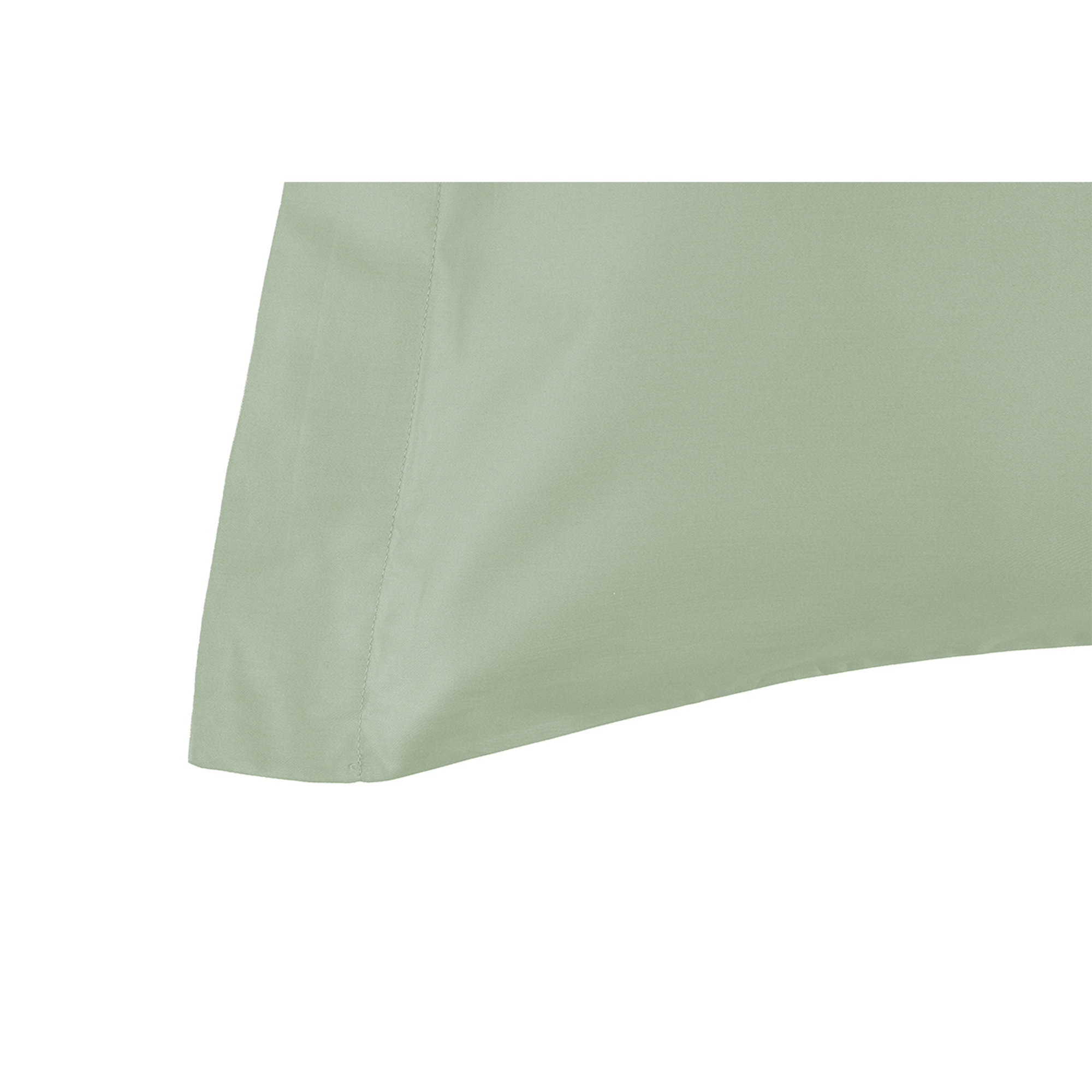 Completo Letto Raso Verde Lago  Con Federe A Due Volani I rasi vista4
