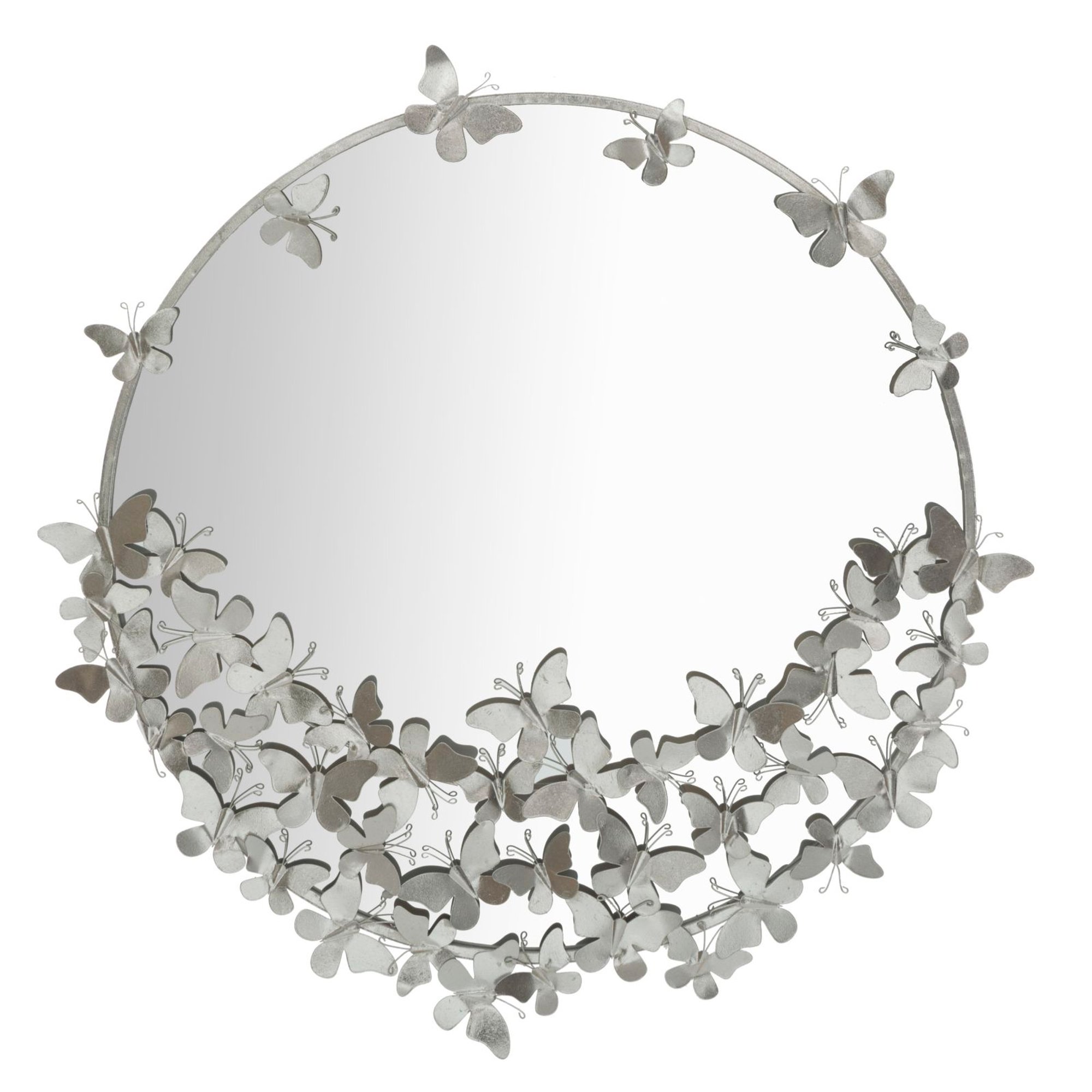 Specchio Farfalle Round Silver cm ø 91x3x94 Charme 1921 vista0