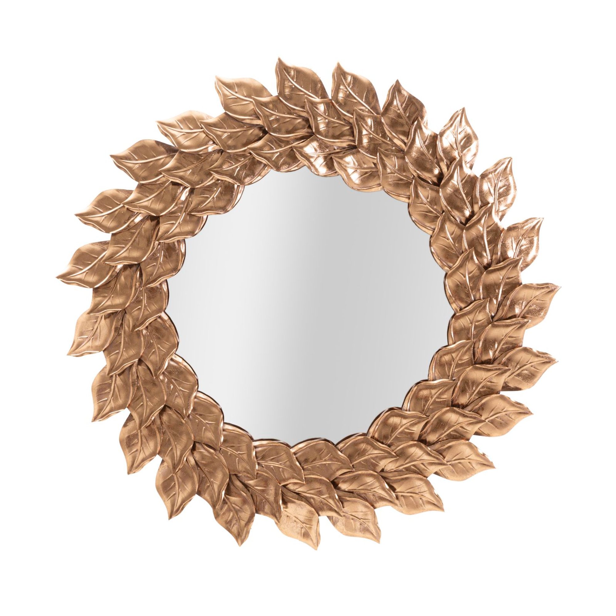 Espejo de Pared Glam Petal Cobre cm ø 73x5 Charme 1921 vista0