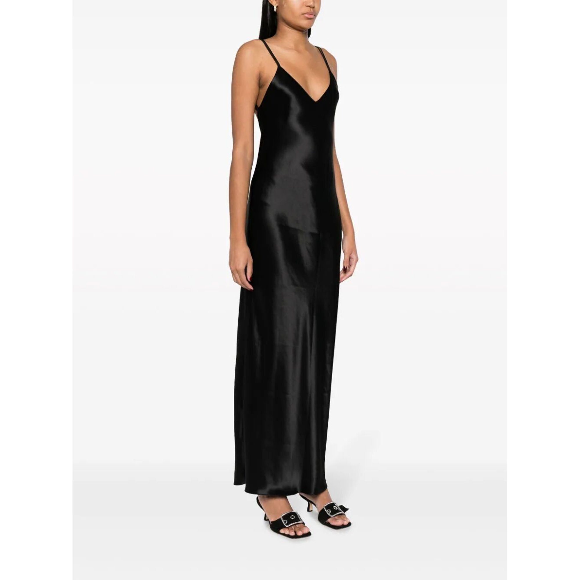 Viscose Satin Slip Dress 11071mydress Forte_Forte  vista2