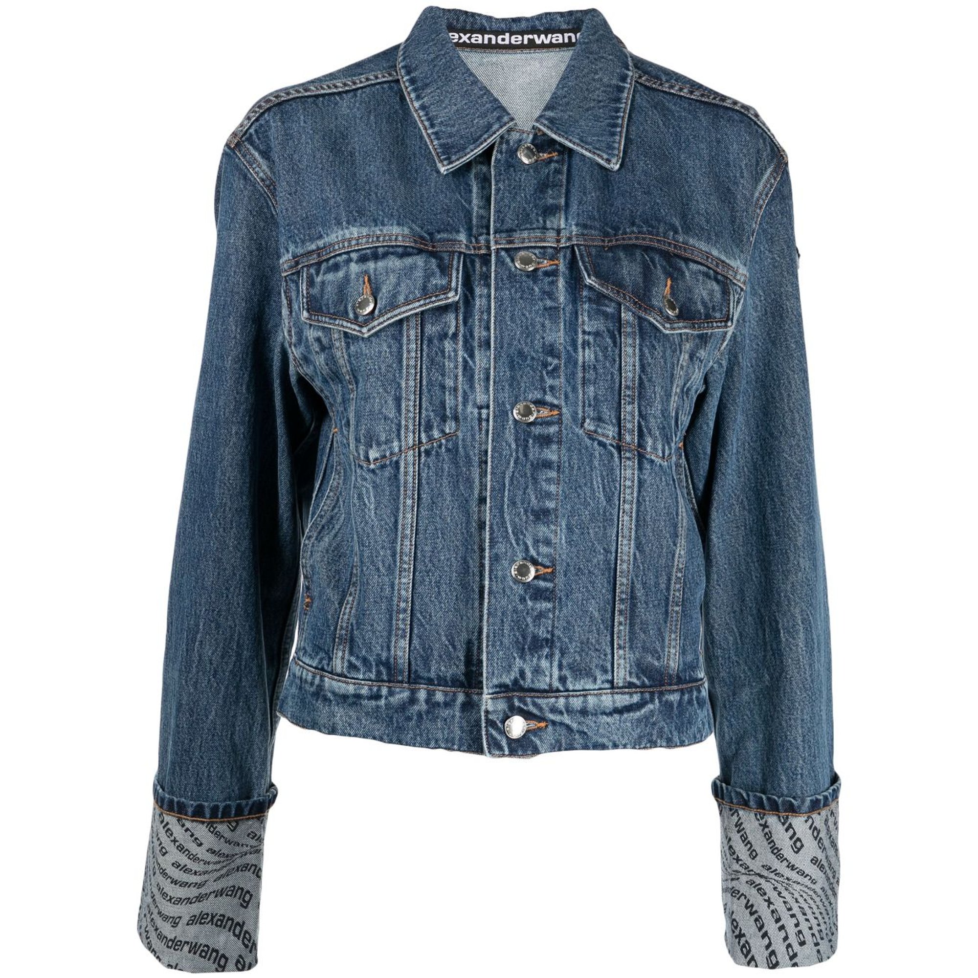Logo Wave Trucker Jacket 4dc3232136 Alexander Wang vista0