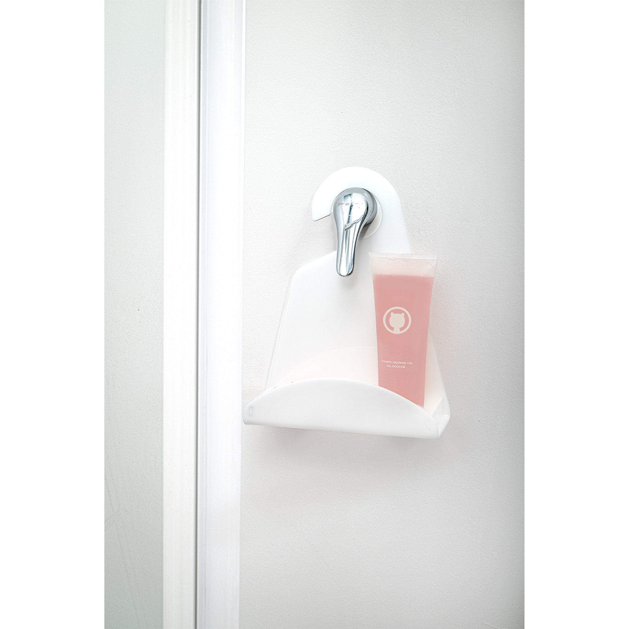 Clio shower shelf hanger white Iplex vista3