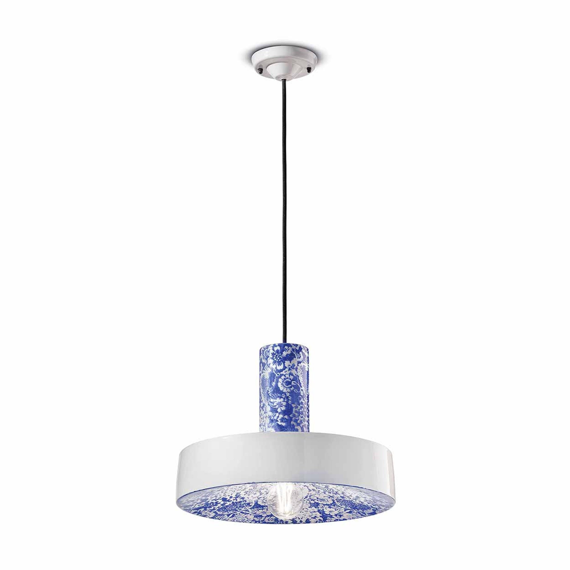 Lampe Suspendue Pi Ming Bleu Ferroluce vista0