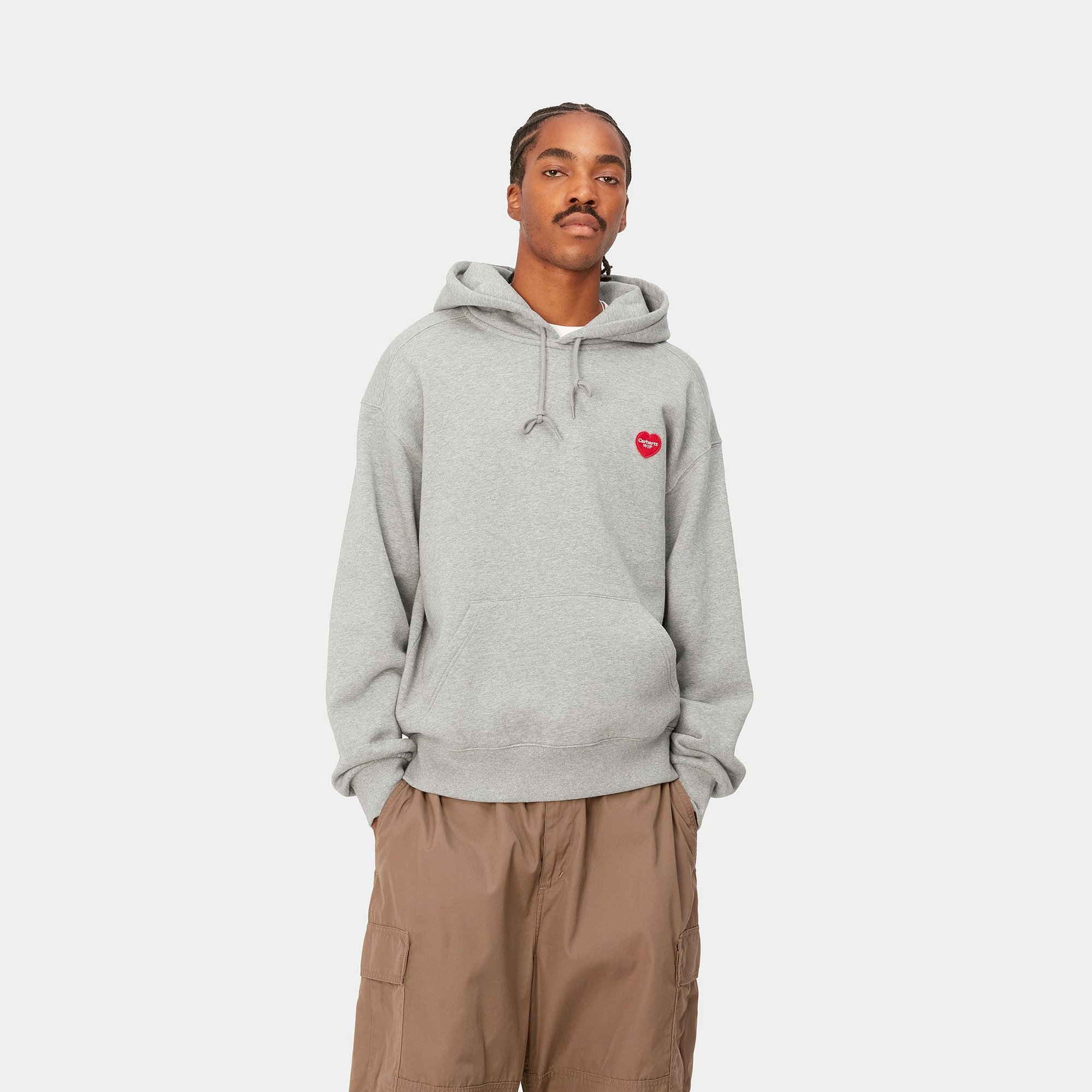 Sweat à capuche Carhartt Wip avec patch en forme de cœur pour homme CARHARTT WIP vista0