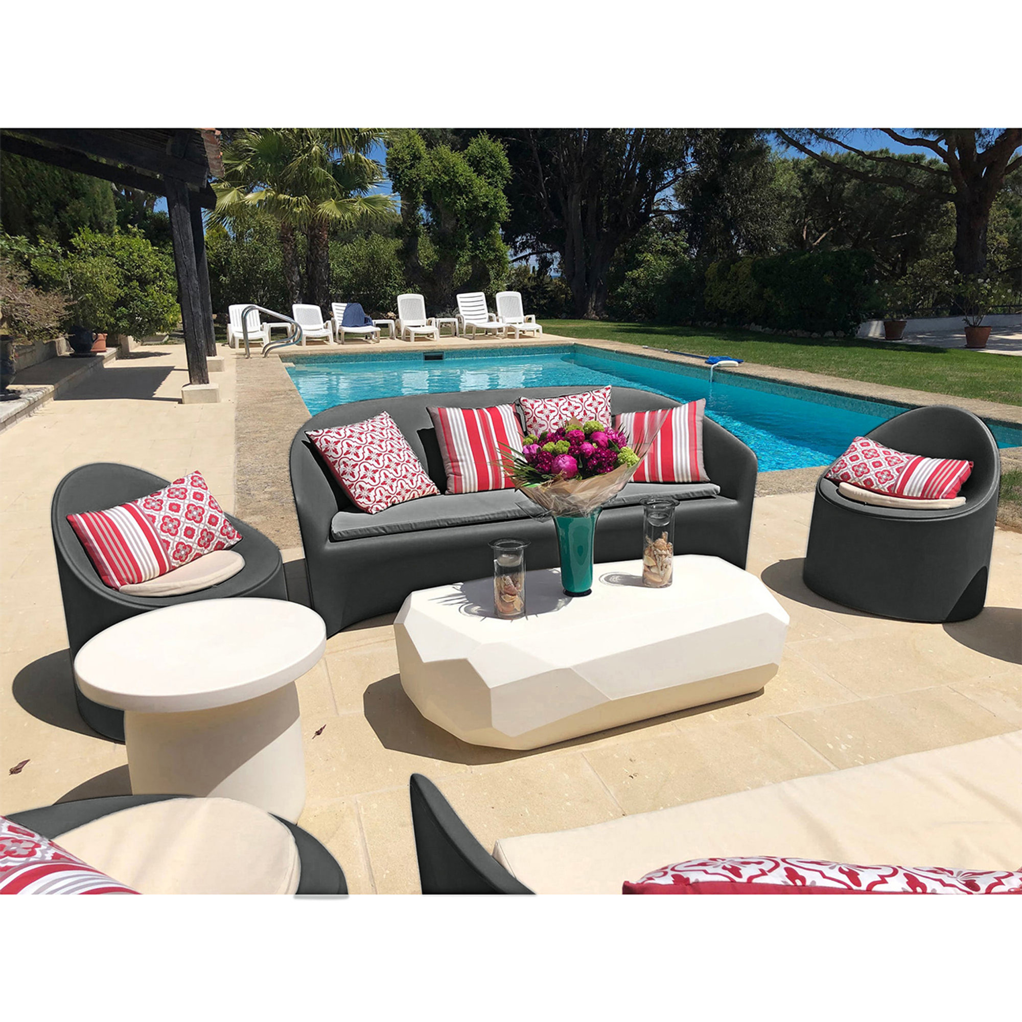 Poltrona Pine beach - antracite Serralunga vista1
