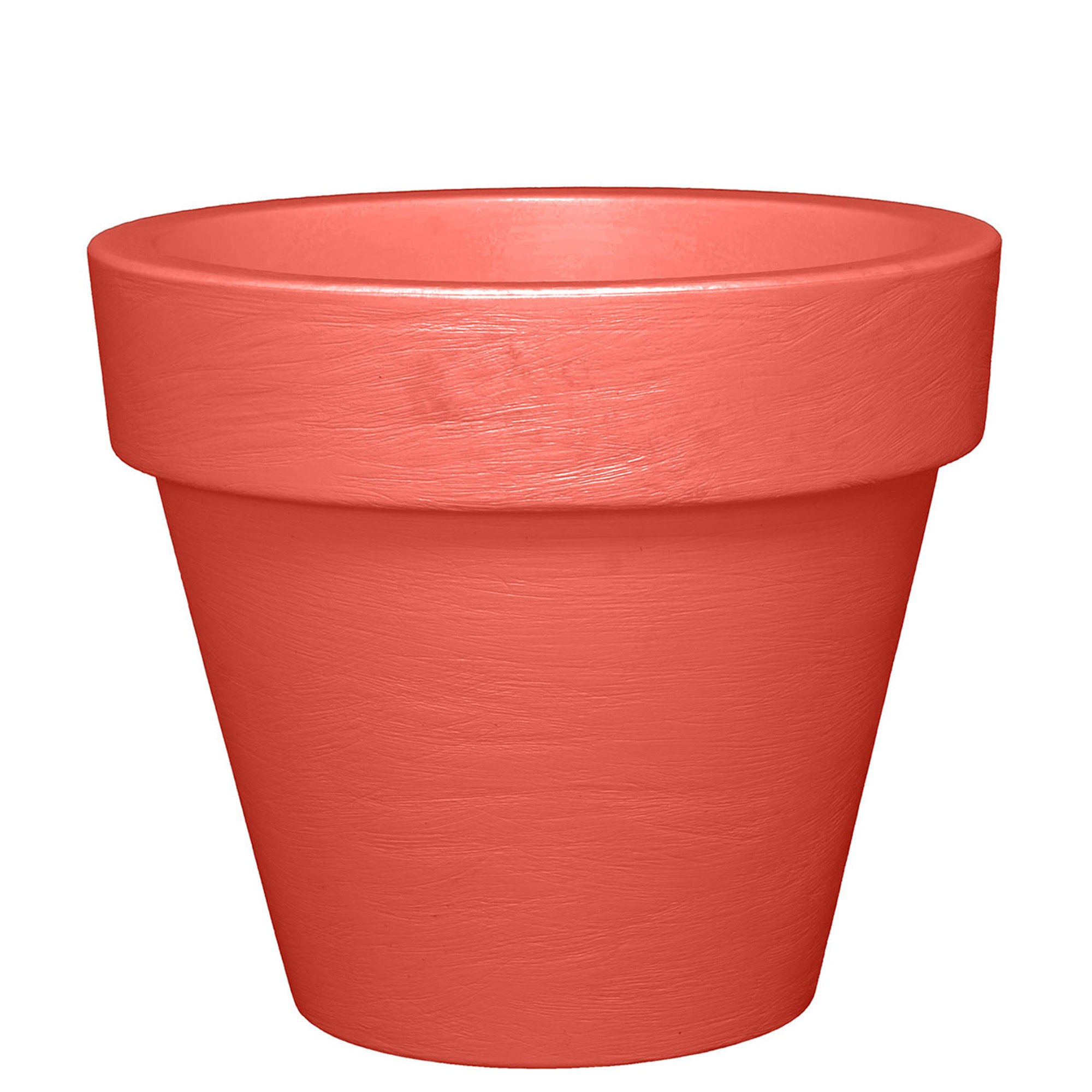 Vaso Bordato liscio - corallo - 100 Serralunga vista0