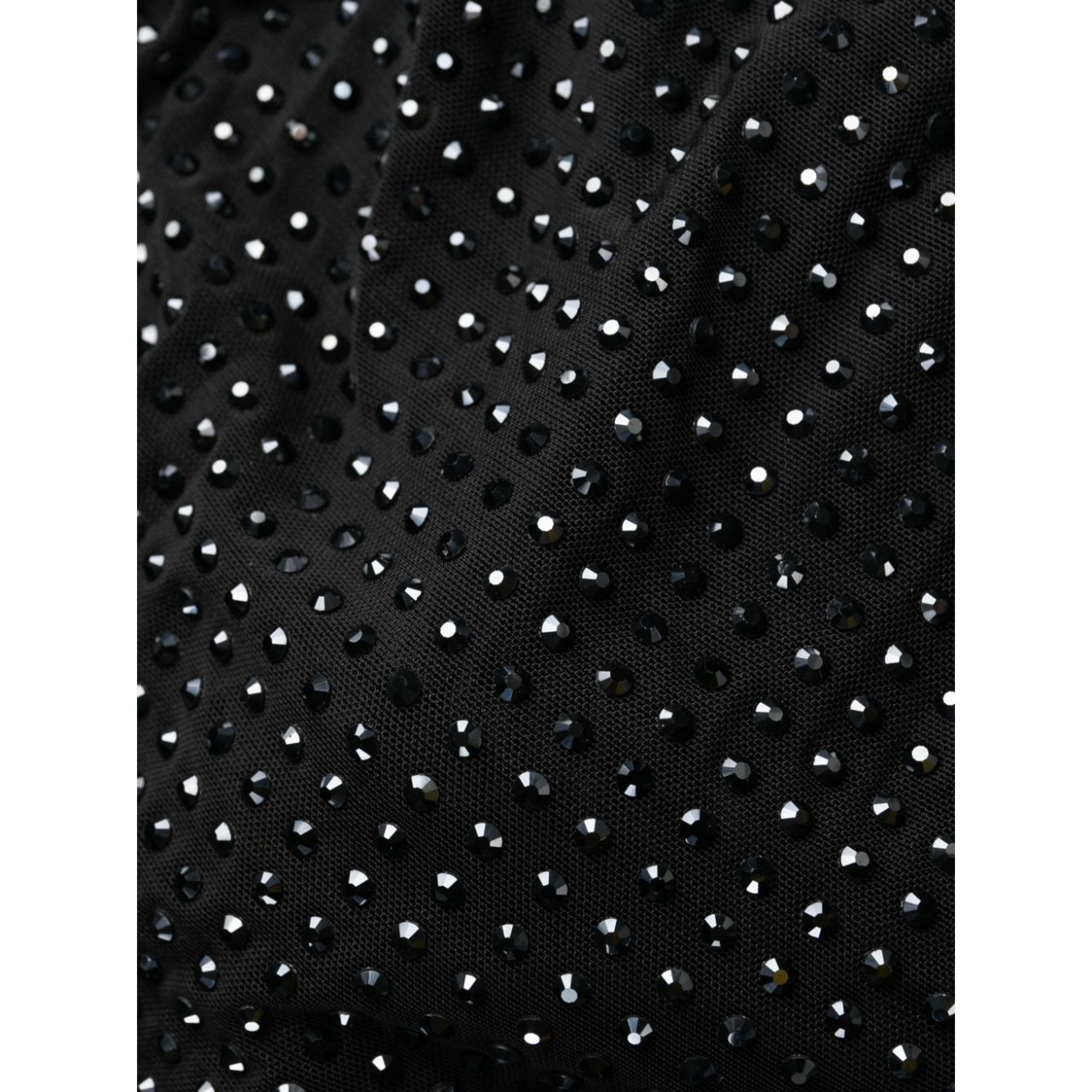 Robe Mini en Maille avec Strass Noirs Aw23073sb SELF-PORTRAIT vista2