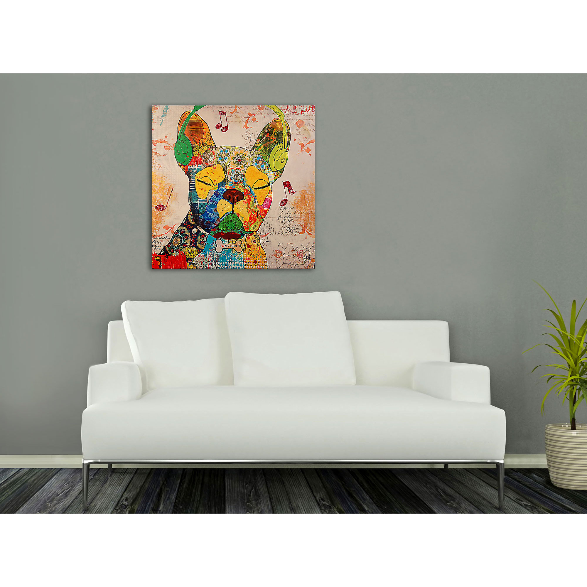 Adm - Druk 'bulldog francuski Pop Art' Arte dal mondo vista2