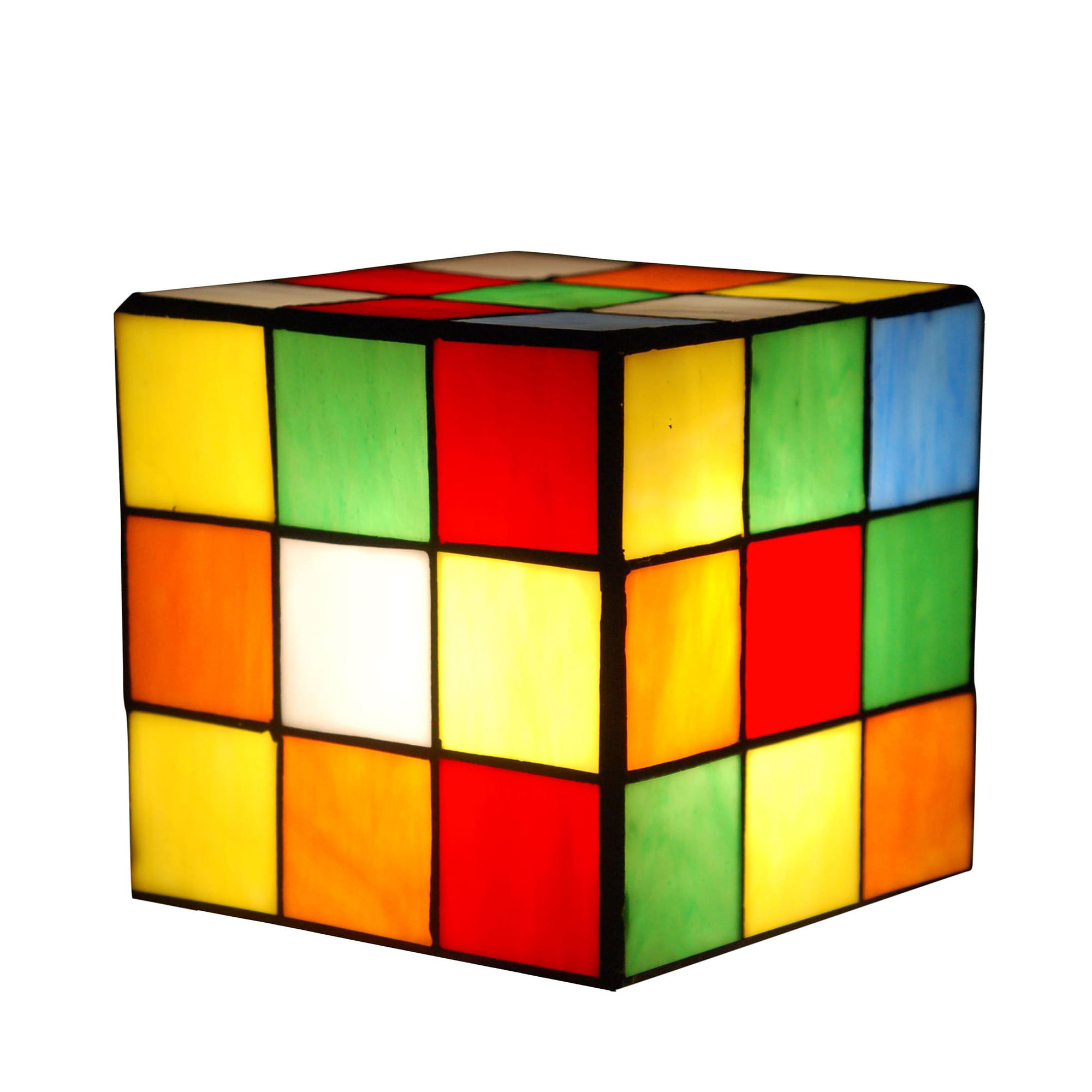 Adm - Lámpara de Mesita de Noche 'abat-jour Cubo Rubik' Arte dal mondo vista1
