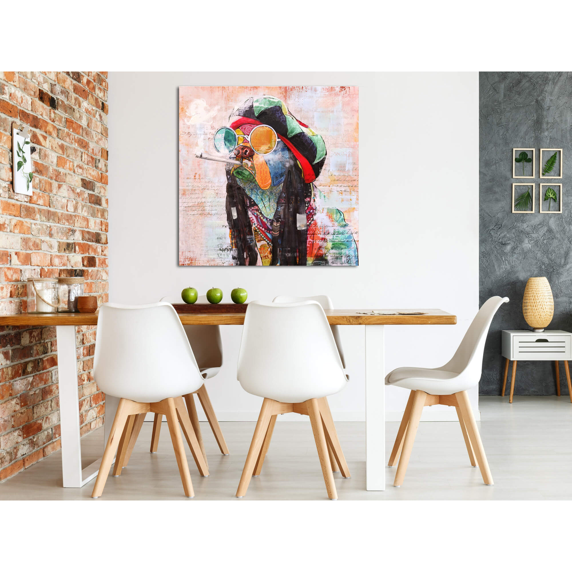 Adm - Print 'bulldog Fransk Rasta Pop Art' Arte dal mondo vista2