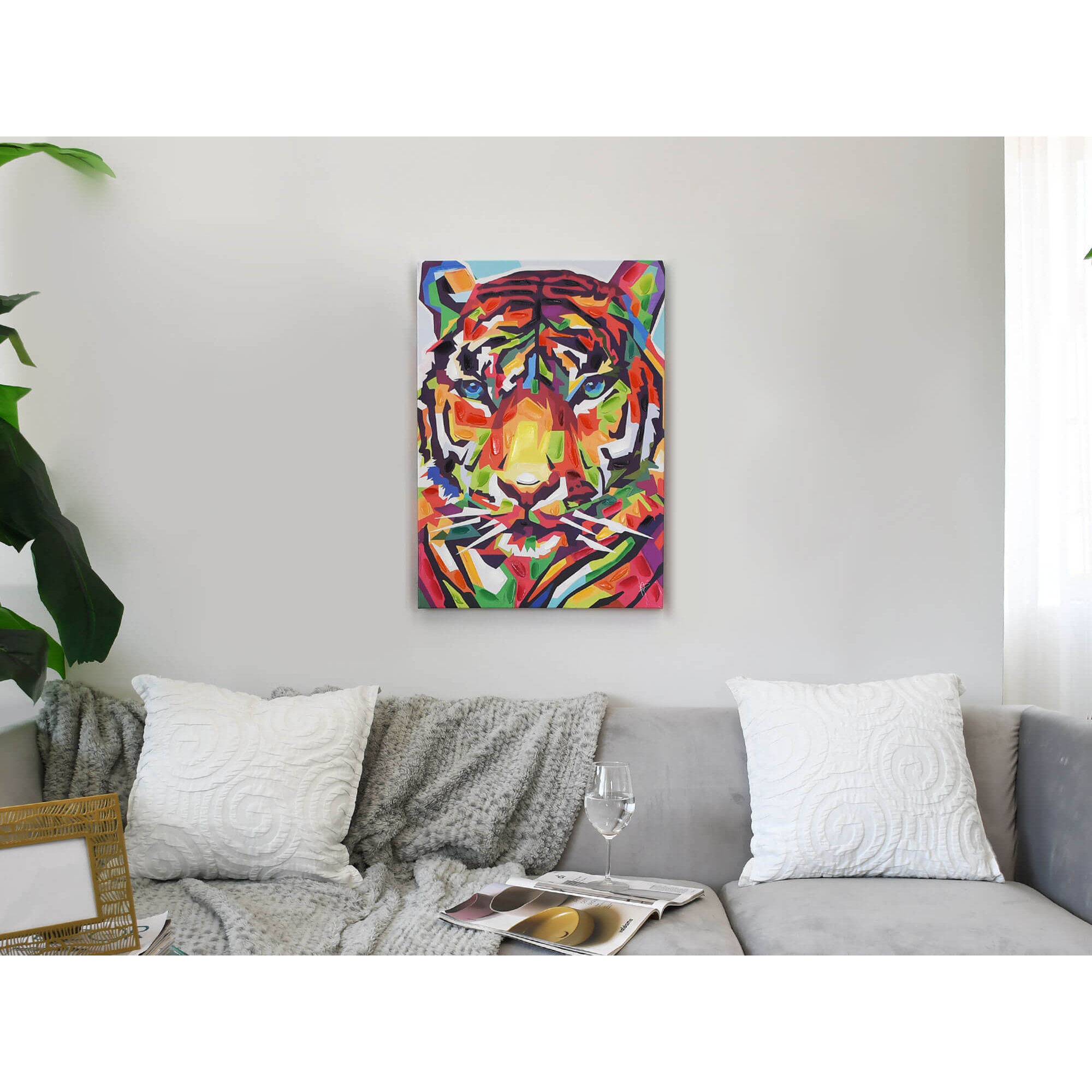 Adm - Print 'tiger Pop Art' Arte dal mondo vista3
