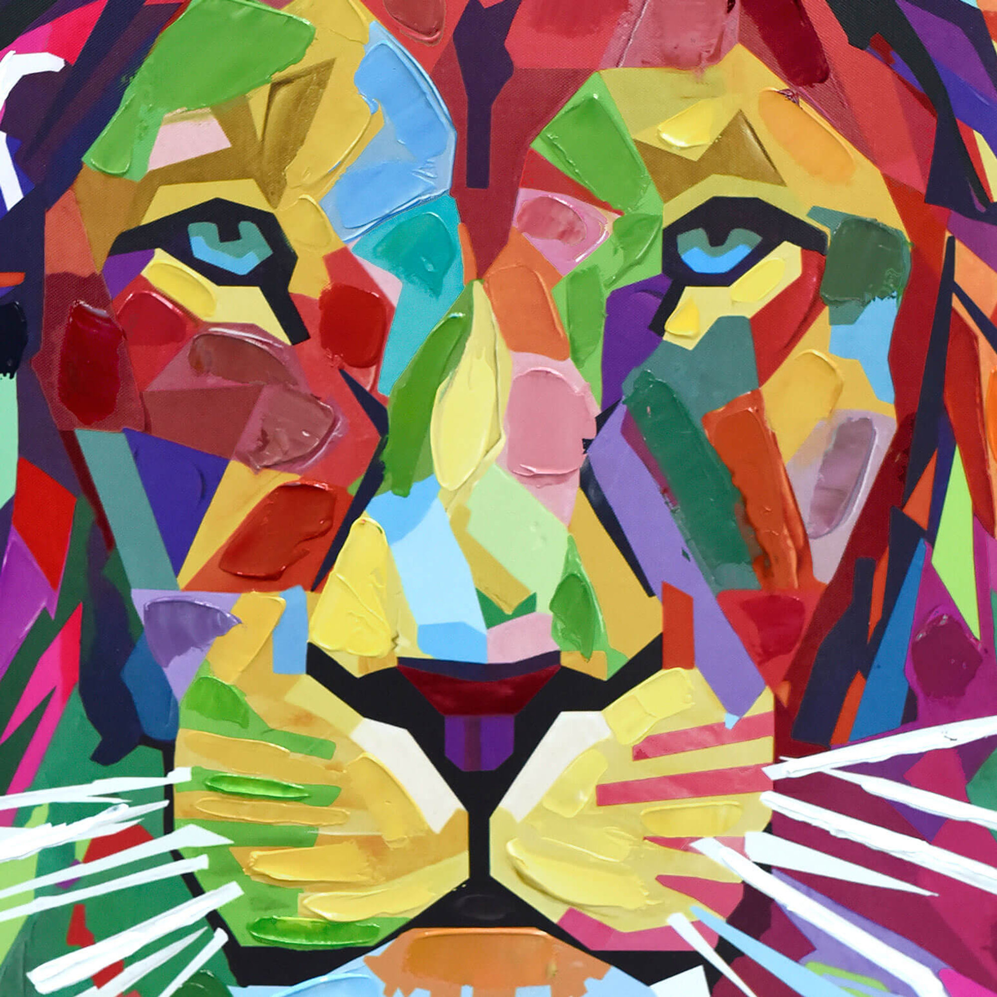 Adm - Stampa 'leone Pop Art' Arte dal mondo vista2
