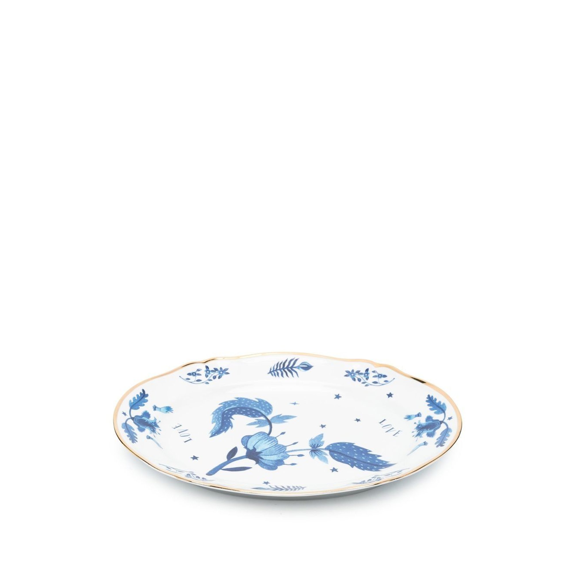 Plato Ovalado cm 34, Decoración Floral Azul Ftb00105 Bitossi Home vista2