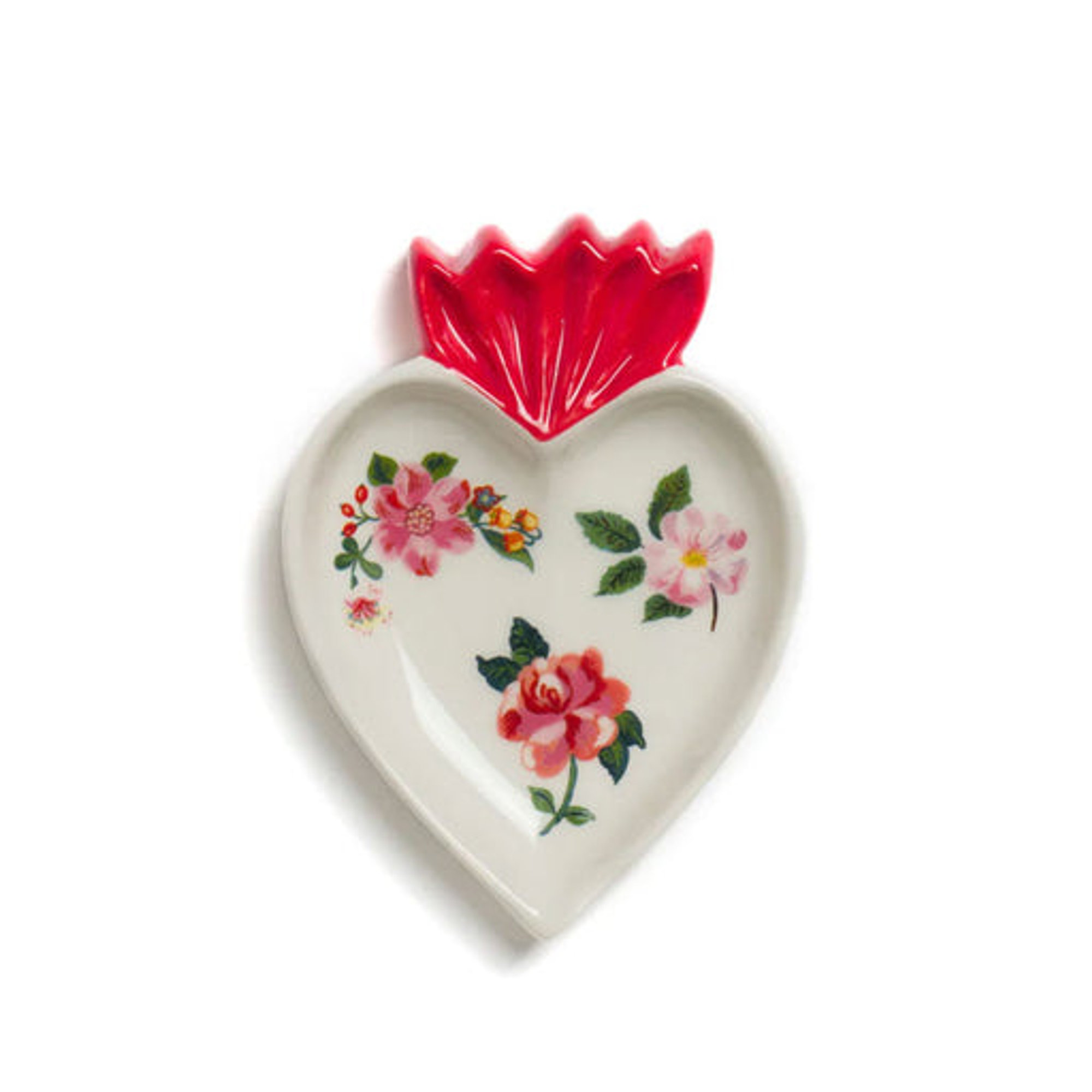 Vide-poche 17x11,5 Blanc Décoration Florale Ftb00701 Bitossi Home vista0
