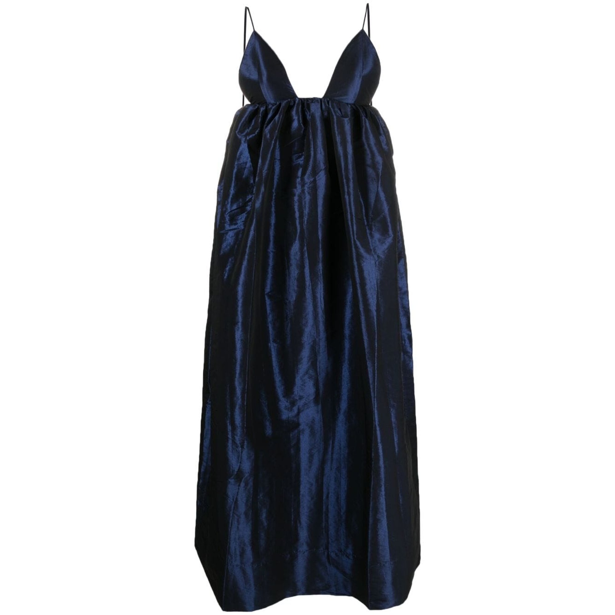 Robe à bretelles en taffetas brillant F8366 Ganni vista0