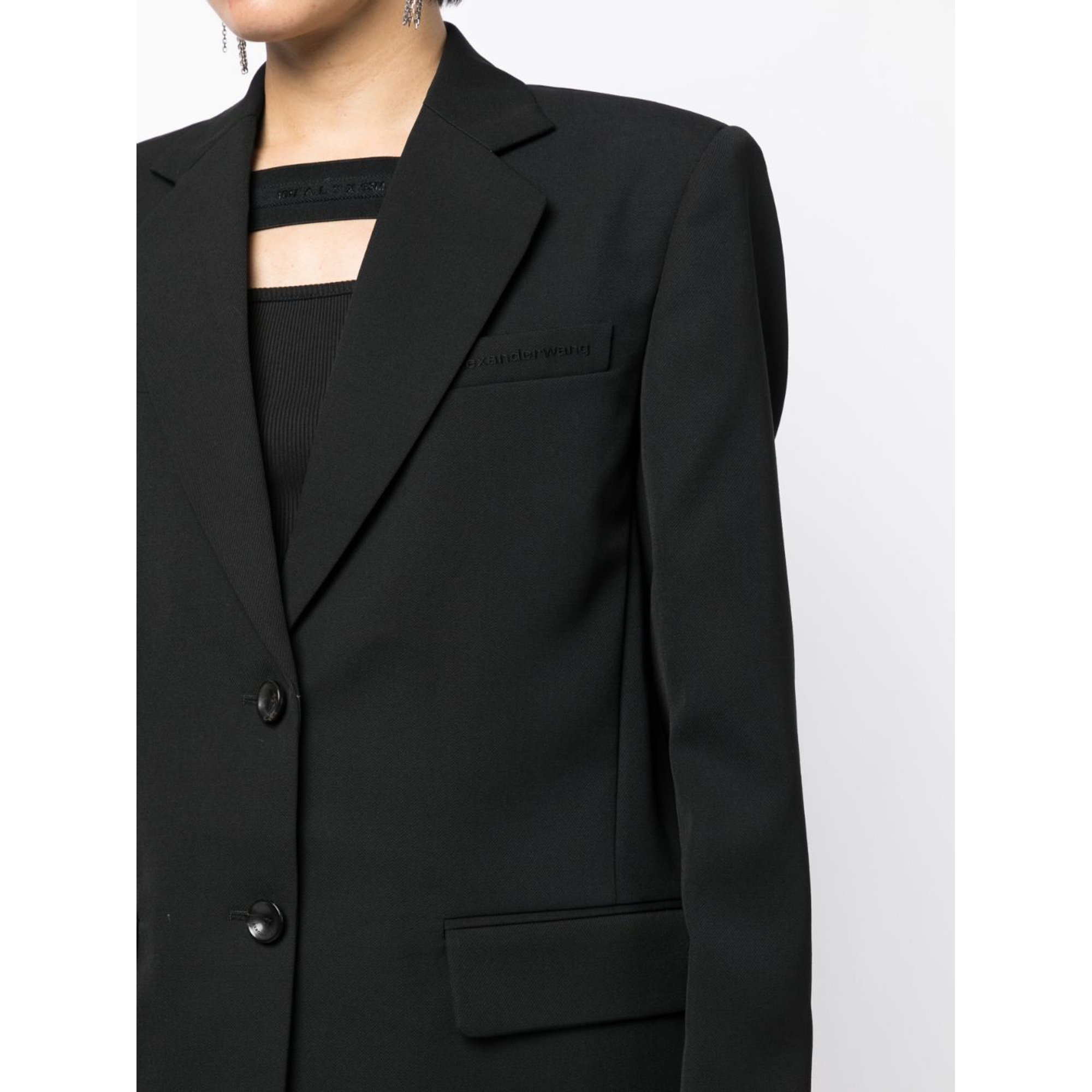 Blazer Boxy avec broderie de logo 1wc3232492 Alexander Wang vista3