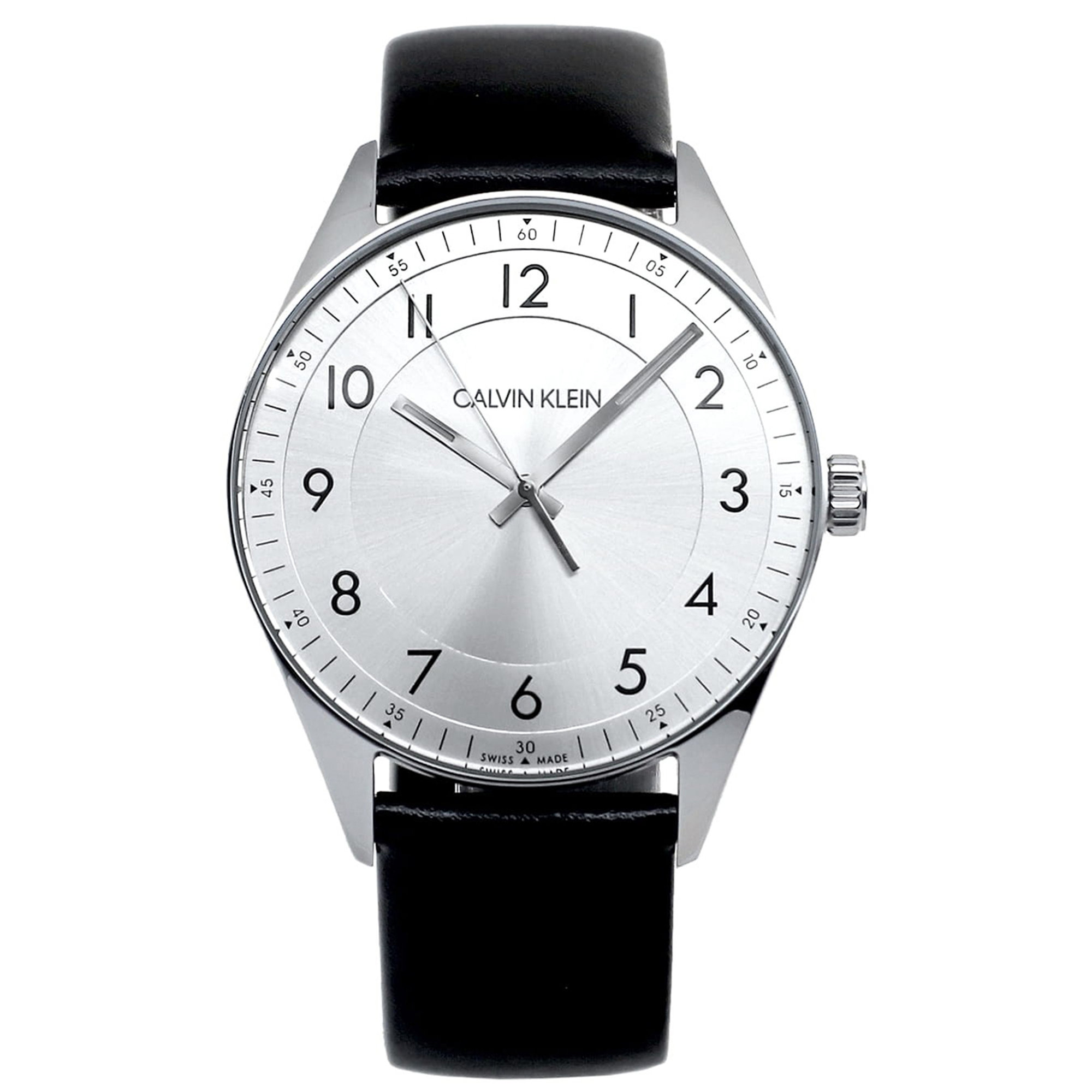 Orologio da Polso Uomo Calvin Klein con cinturino in pelle e quadrante silver Calvin Klein vista0