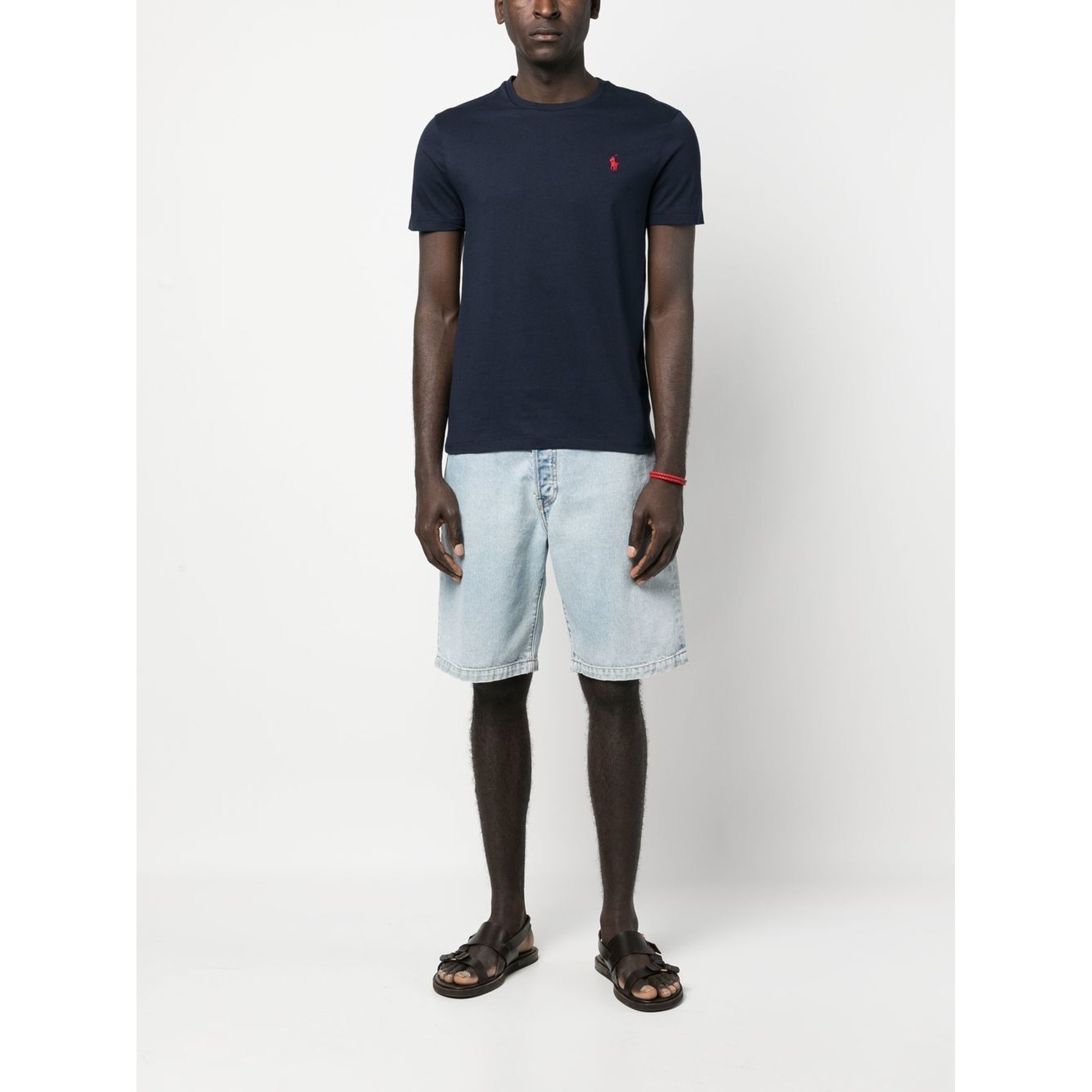Tシャツ・カットソー POLO RALPH LAUREN Men T-shirt Navy 710680785004 INK Polo Ralph Lauren cotton T-shirt with contrasting-color logo