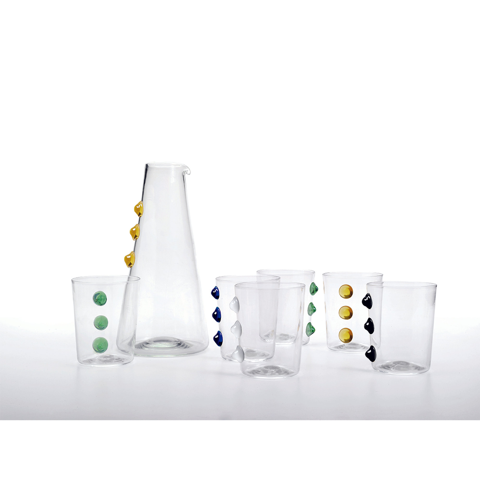 Carafe PETONI, transparent/vert Zafferano tavola vista1