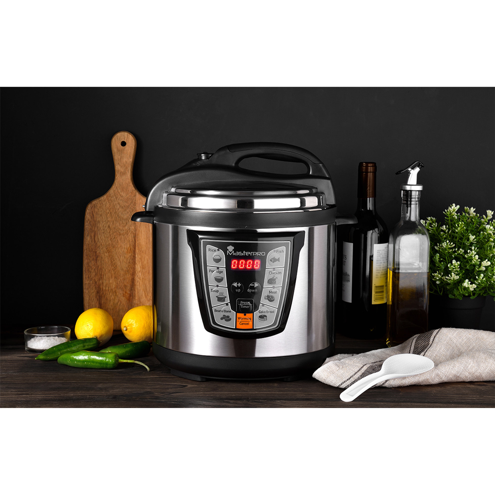 Pentola a pressione elettrica 1000W 6L con 8 programmi Masterpro by Carlo Cracco MASTERPRO by Carlo Cracco vista12
