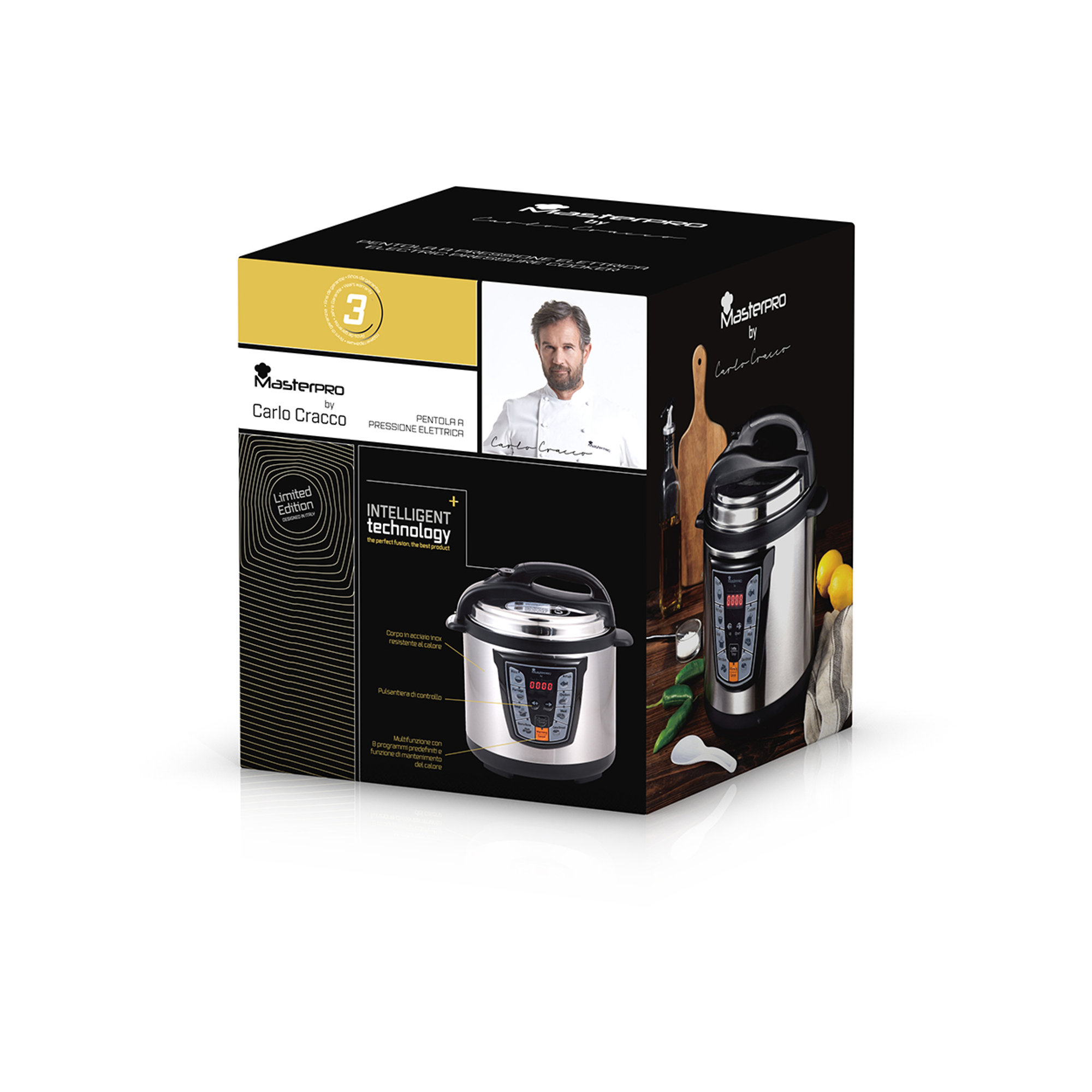 Pentola a pressione elettrica 1000W 6L con 8 programmi Masterpro by Carlo Cracco MASTERPRO by Carlo Cracco vista13