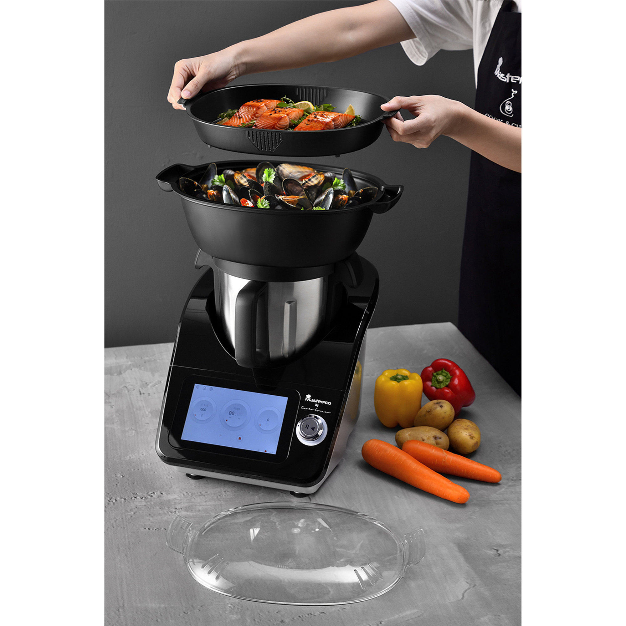 Thermo Cooker Robot Wi-Fi 4.5L 1000W Masterpro by Carlo Cracco MASTERPRO by Carlo Cracco vista5