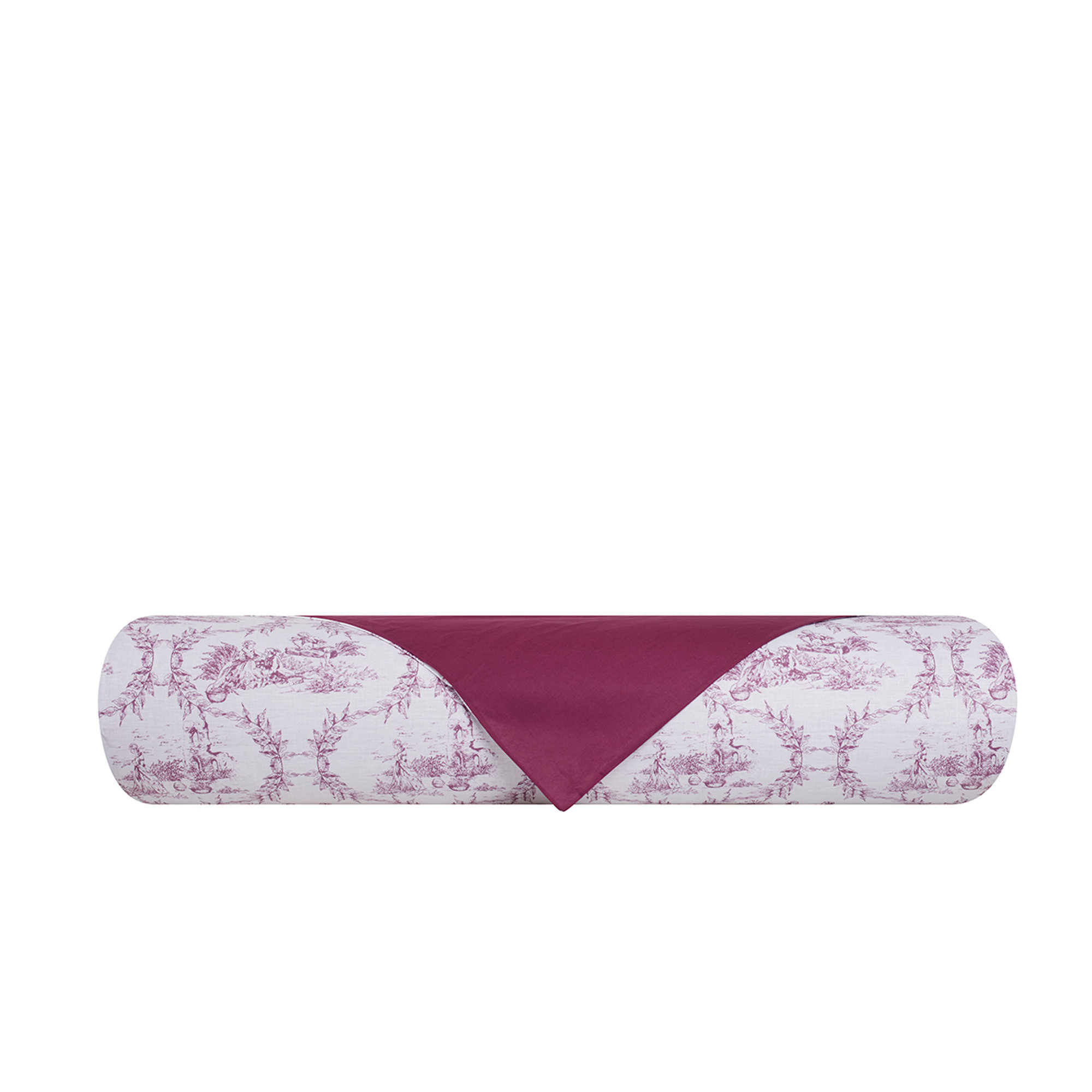 Ensemble de housse de couette réversible en coton Toile de Jouy Bourgogne/Violet Toile De Jouy vista2