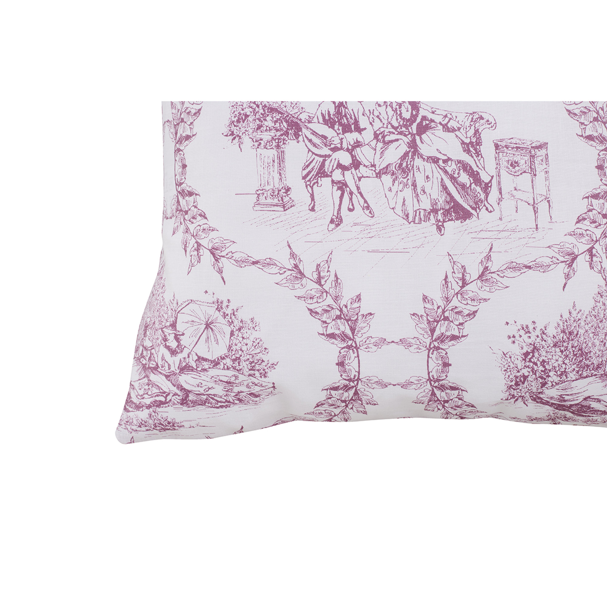 Ensemble de lit recto-verso en coton Toile de Jouy Bourgogne/Violet Toile De Jouy vista6