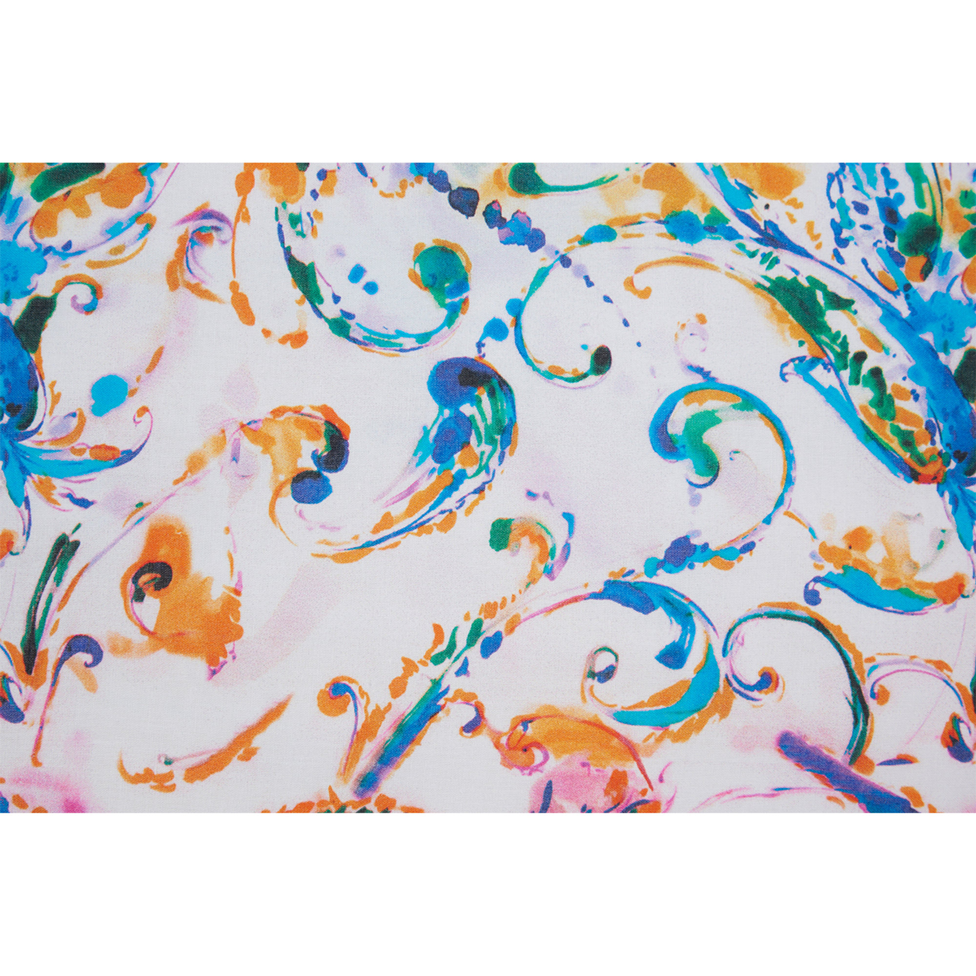 Cuscino arredo in cotone Paisley Acquamarina 40x40 Stile Paisley vista2