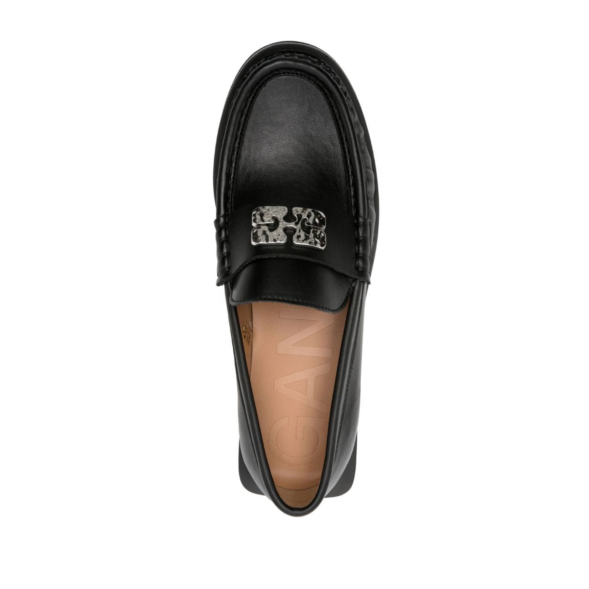 Butterfly Logo Loafer S2465 Ganni vista3