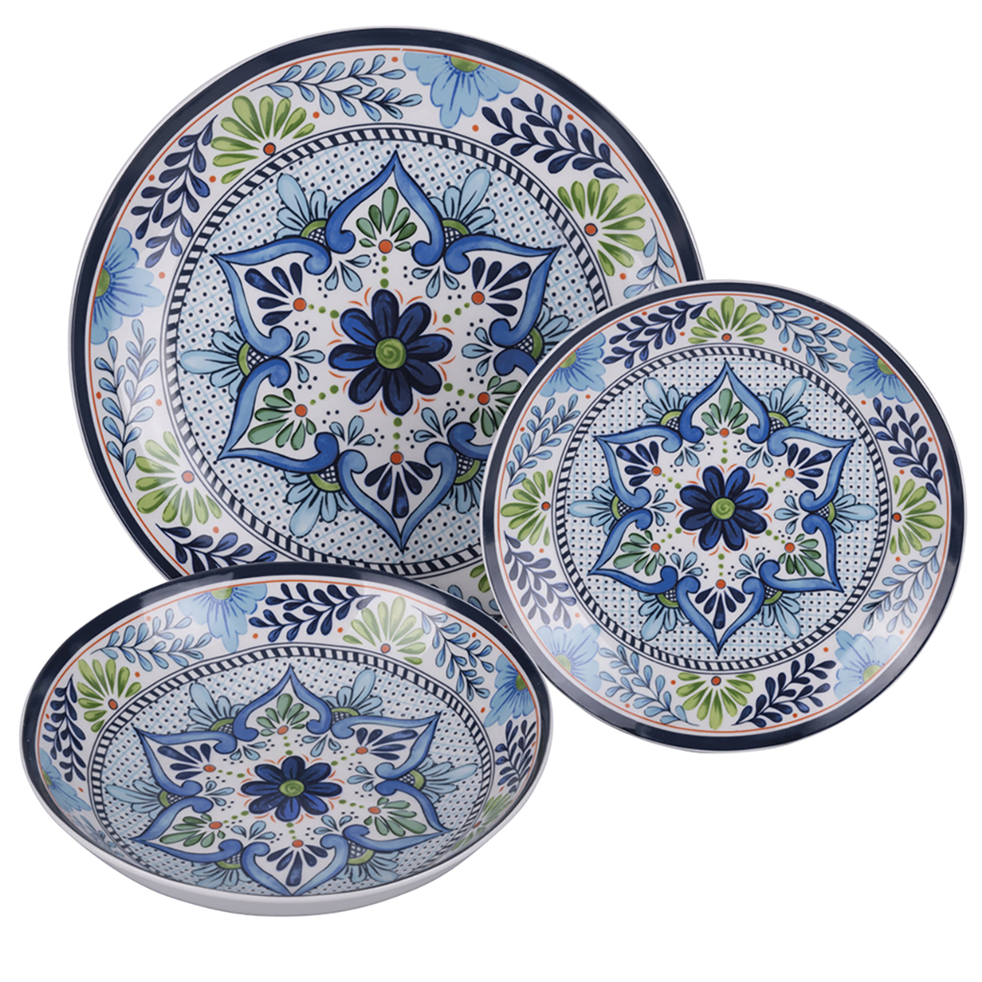 Juego de vajilla de 18 piezas de porcelana, 6 puestos de mesa diferentes, Andalucía Villa d'Este vista6