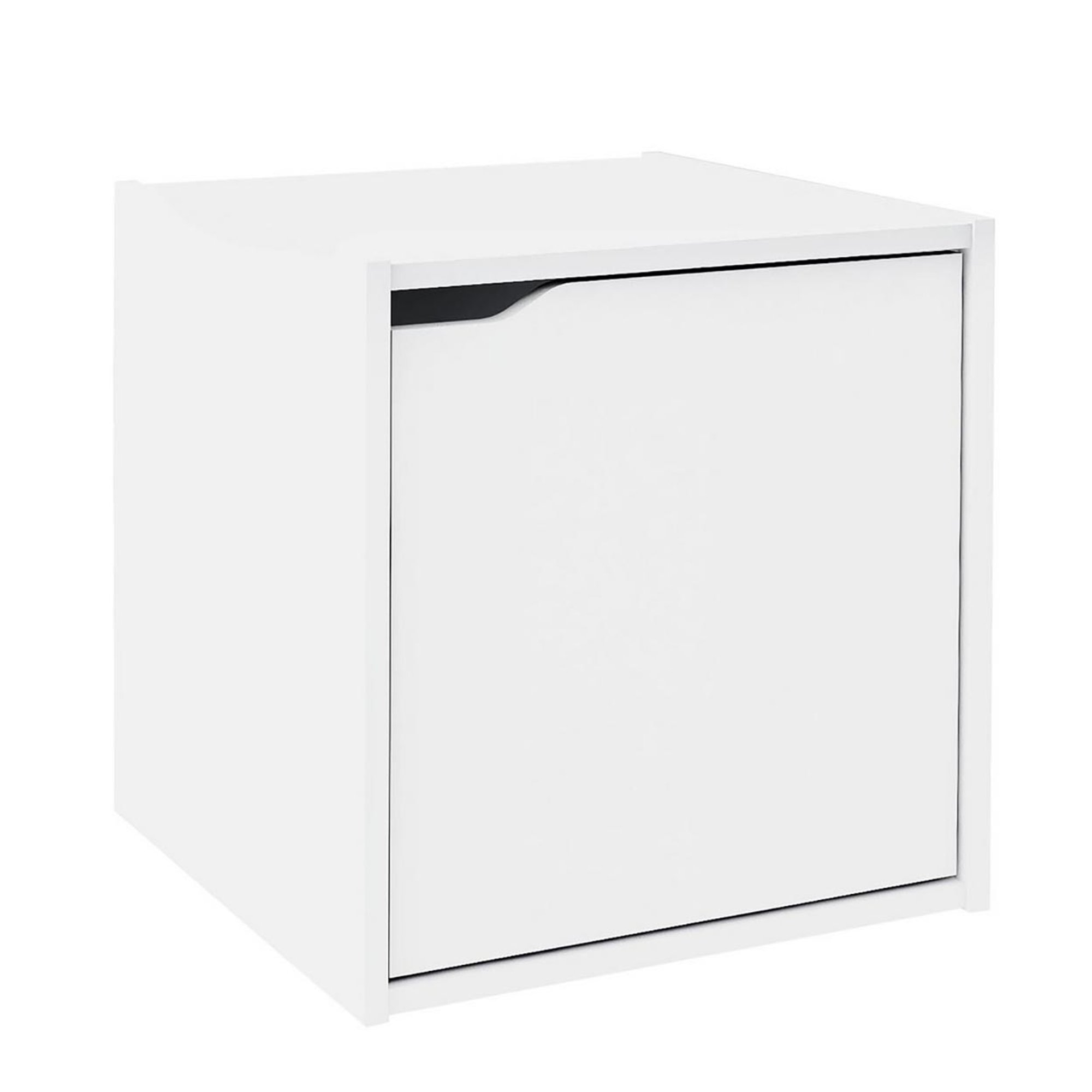 Cube avec porte composite pro blanc Bizzotto vista0