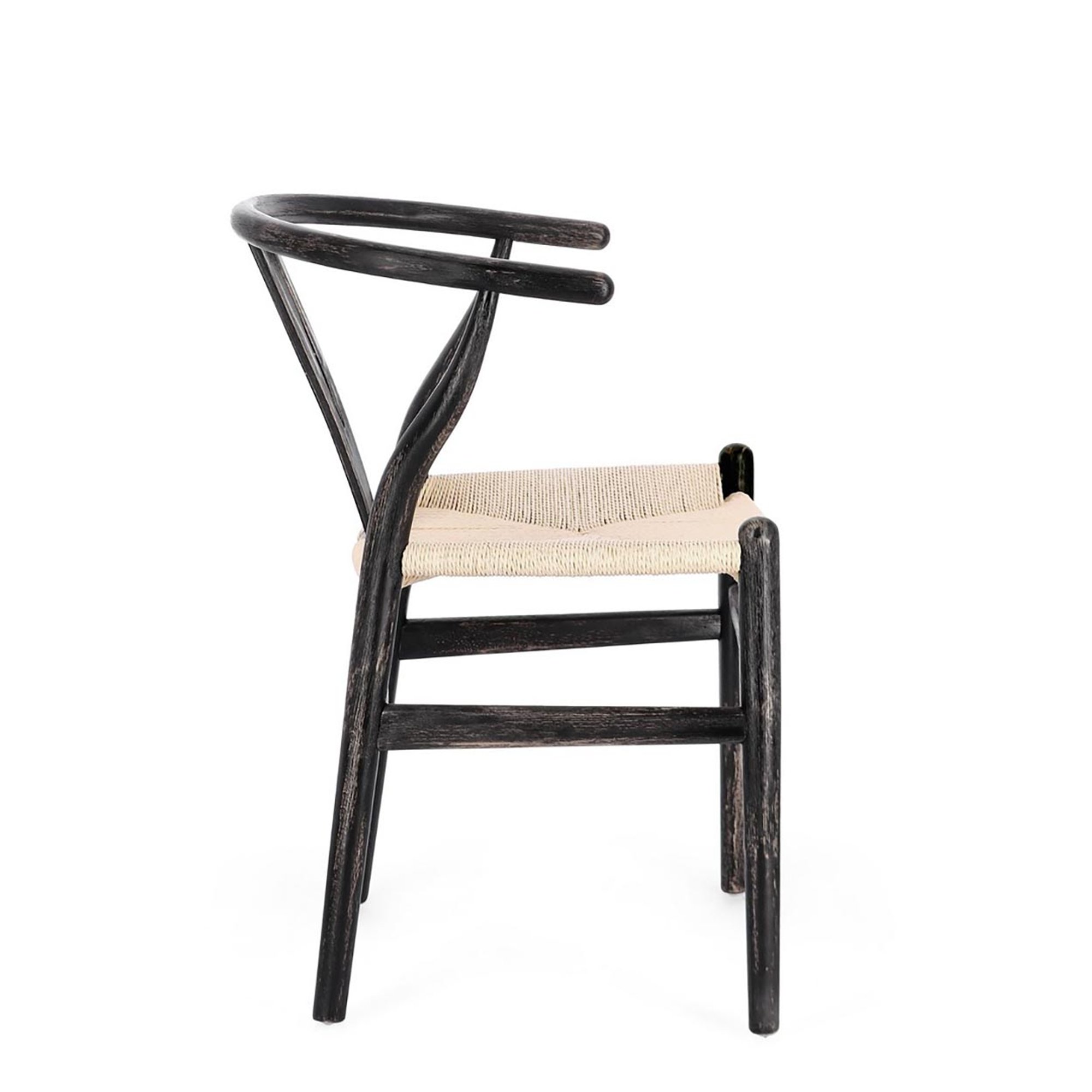 Set 2 sedie Artemia nero/naturale Bizzotto vista2