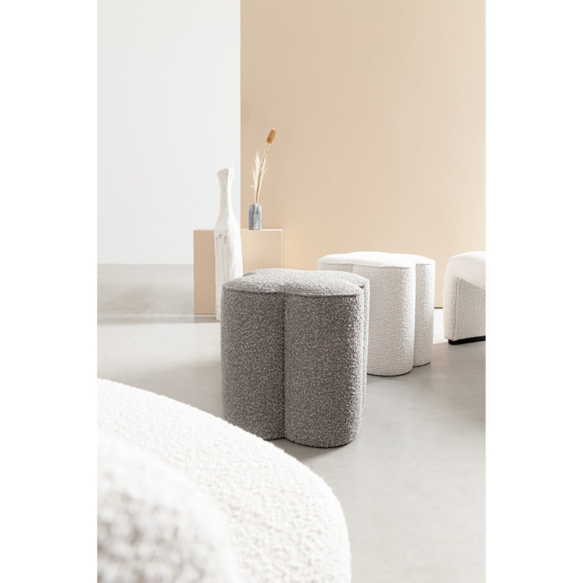 Pouf cointa grigio Bizzotto vista5
