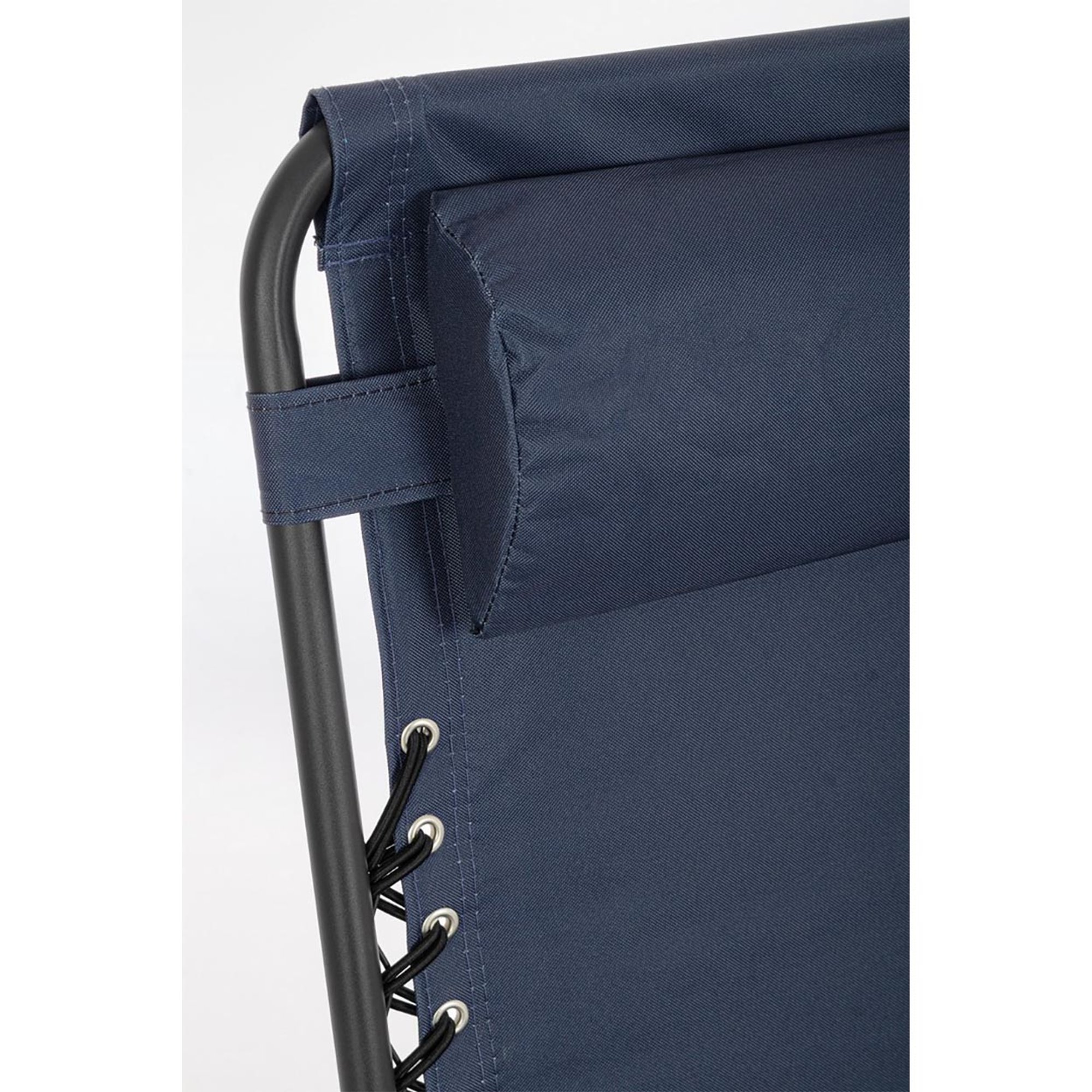 Ensemble de 2 chaises longues Wayne rembourrées bleues Bizzotto Obsoleto vista6