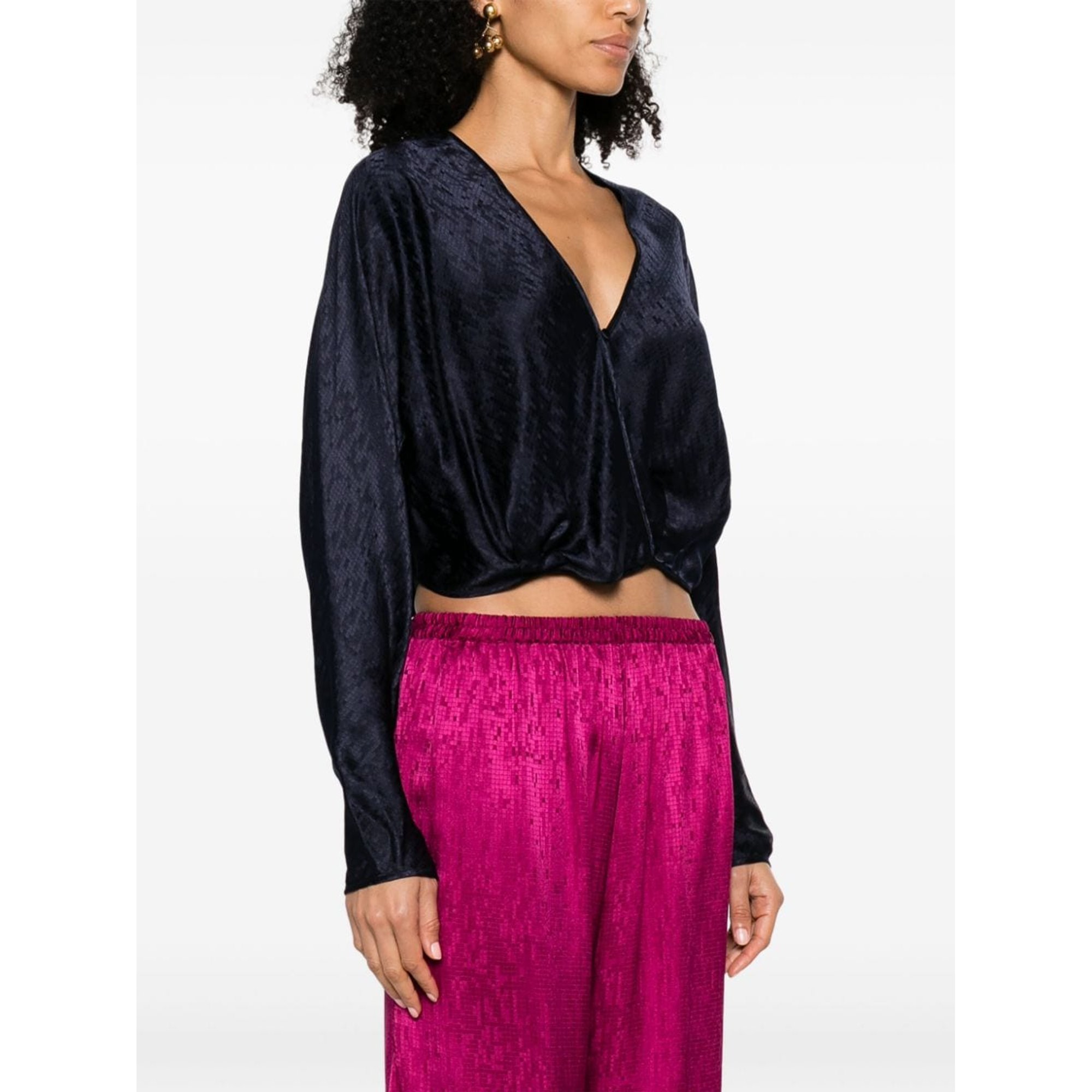 Chemise Kimono Jacquard Fluide 12086machemise Forte_Forte  vista2