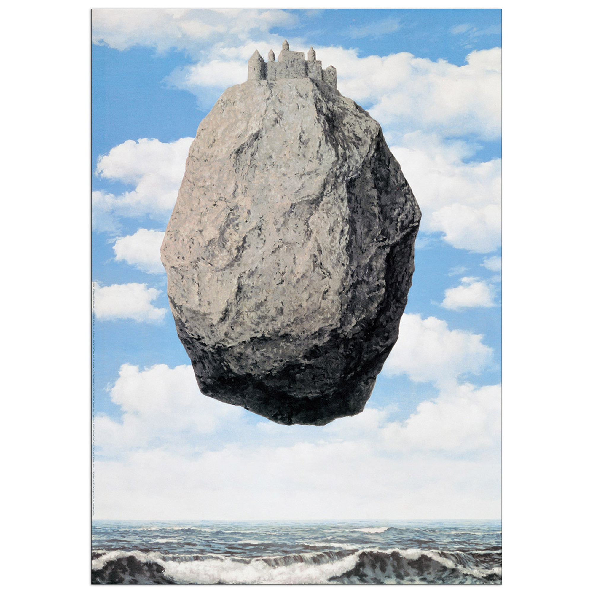 Panneau décoratif, MAGRITTE - Les Châteaux des Pyrénées - 50x70 Artopweb vista0