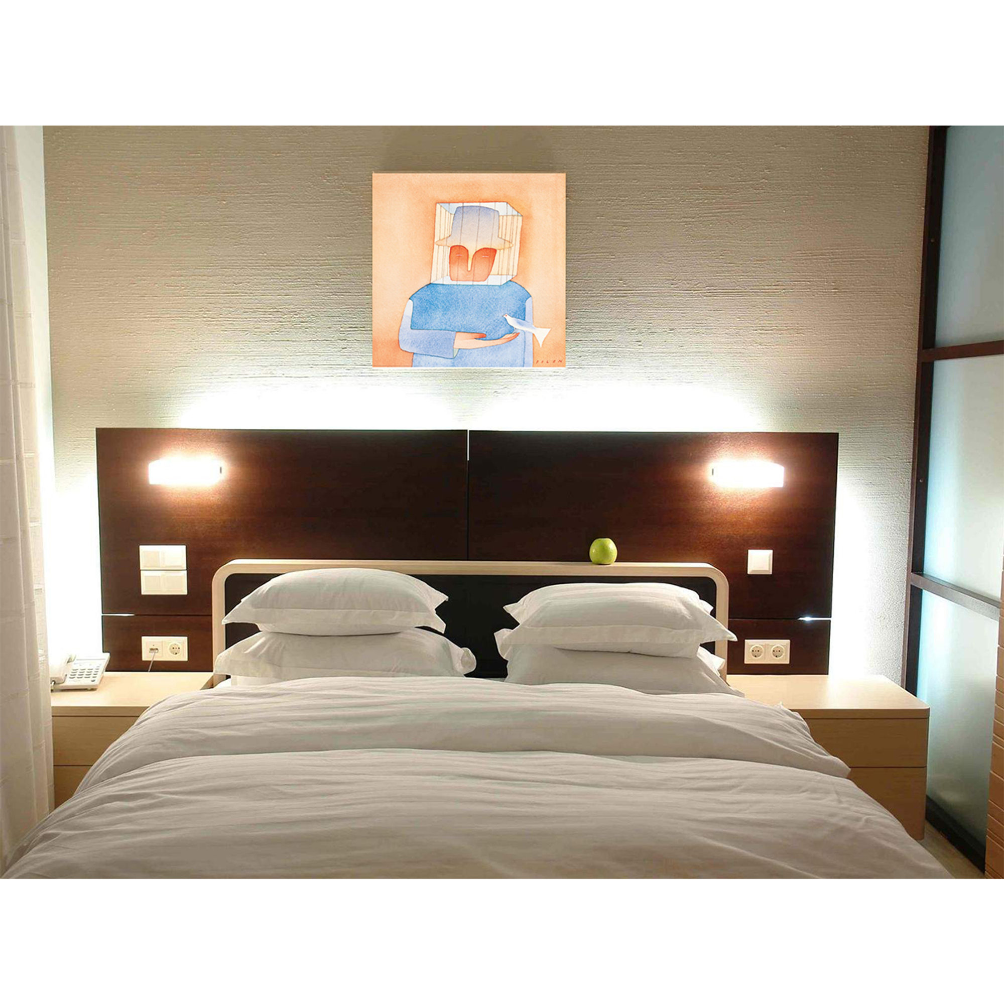 Panneau décoratif, FOLON - Oui La Liberté - 70x70 Artopweb vista1