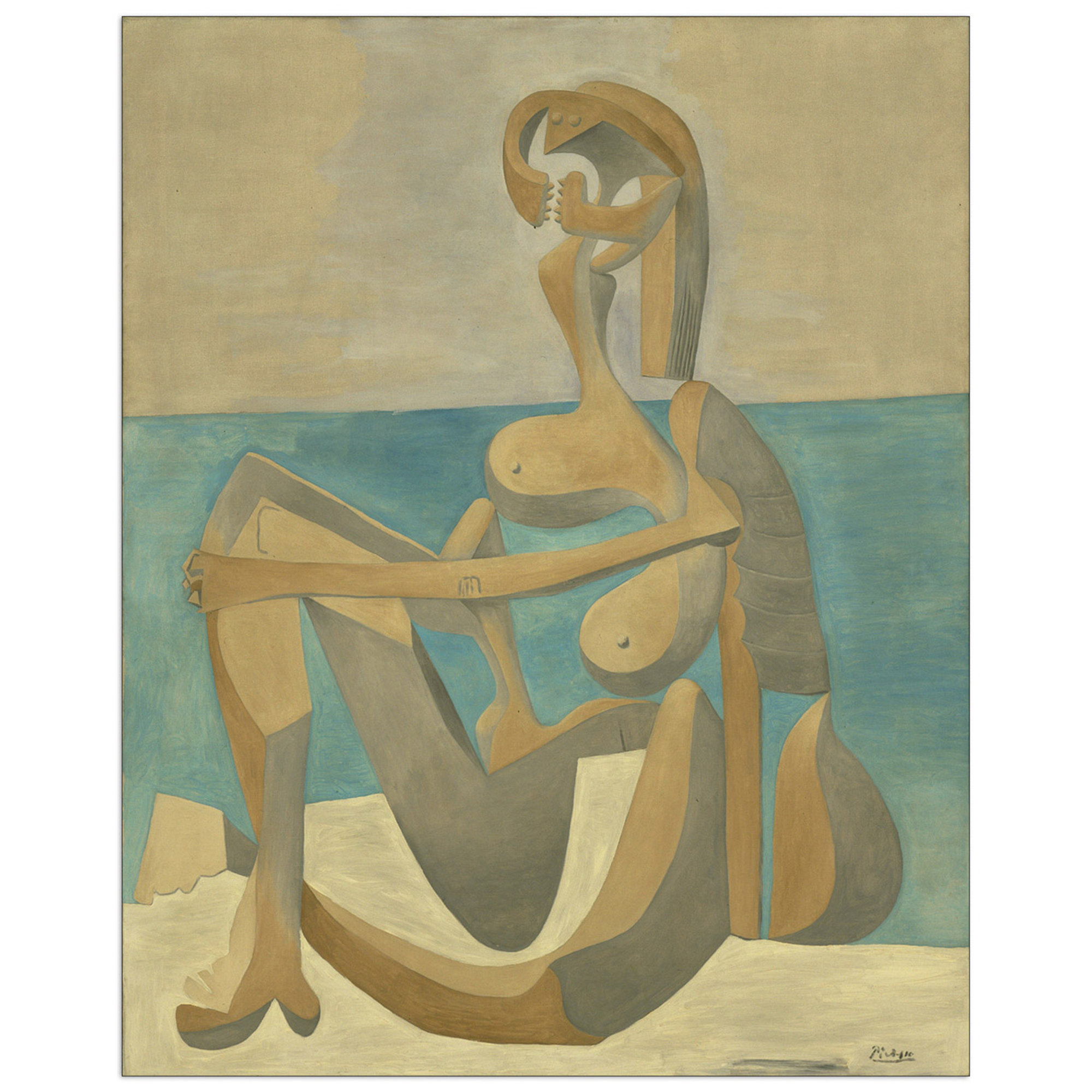 Decorative panel, PICASSO - Seated Bather - 60x75 Artopweb vista0