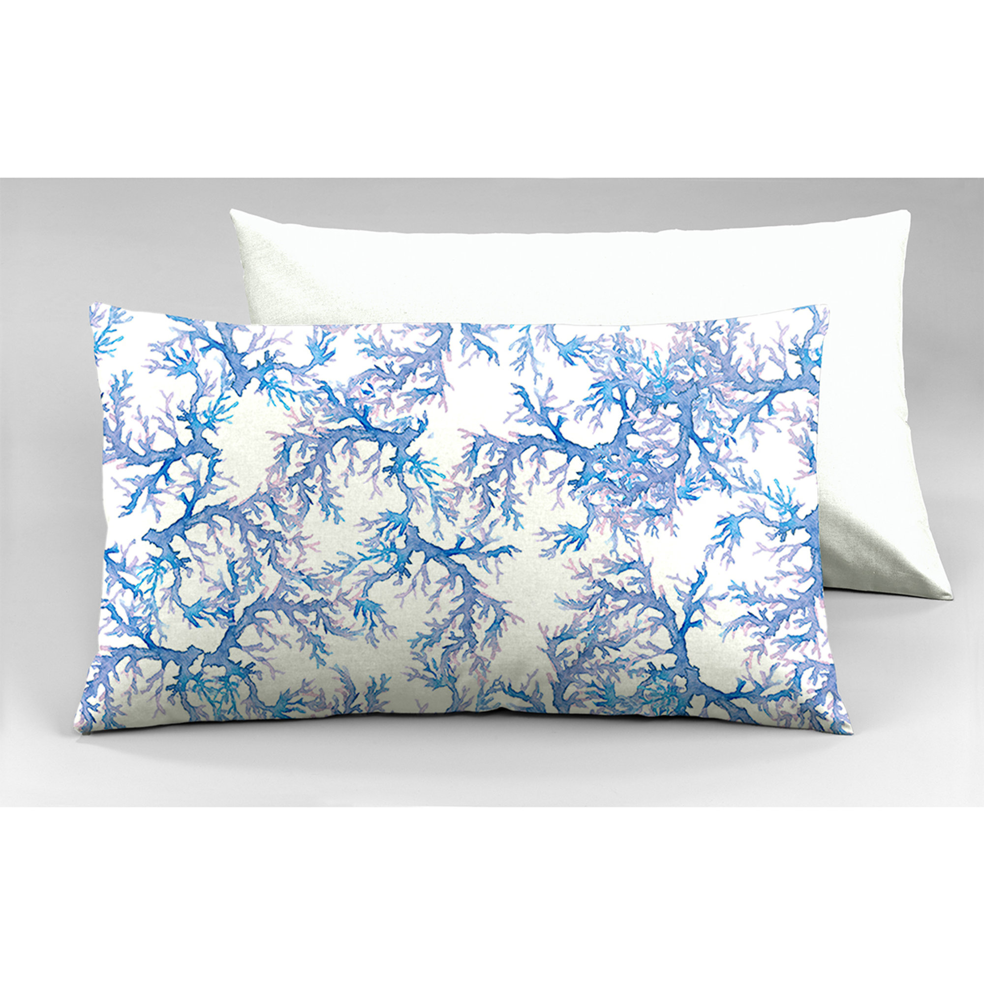 Watercolor Coral/White Cotton Bed Set Coralli sotto le stelle vista5