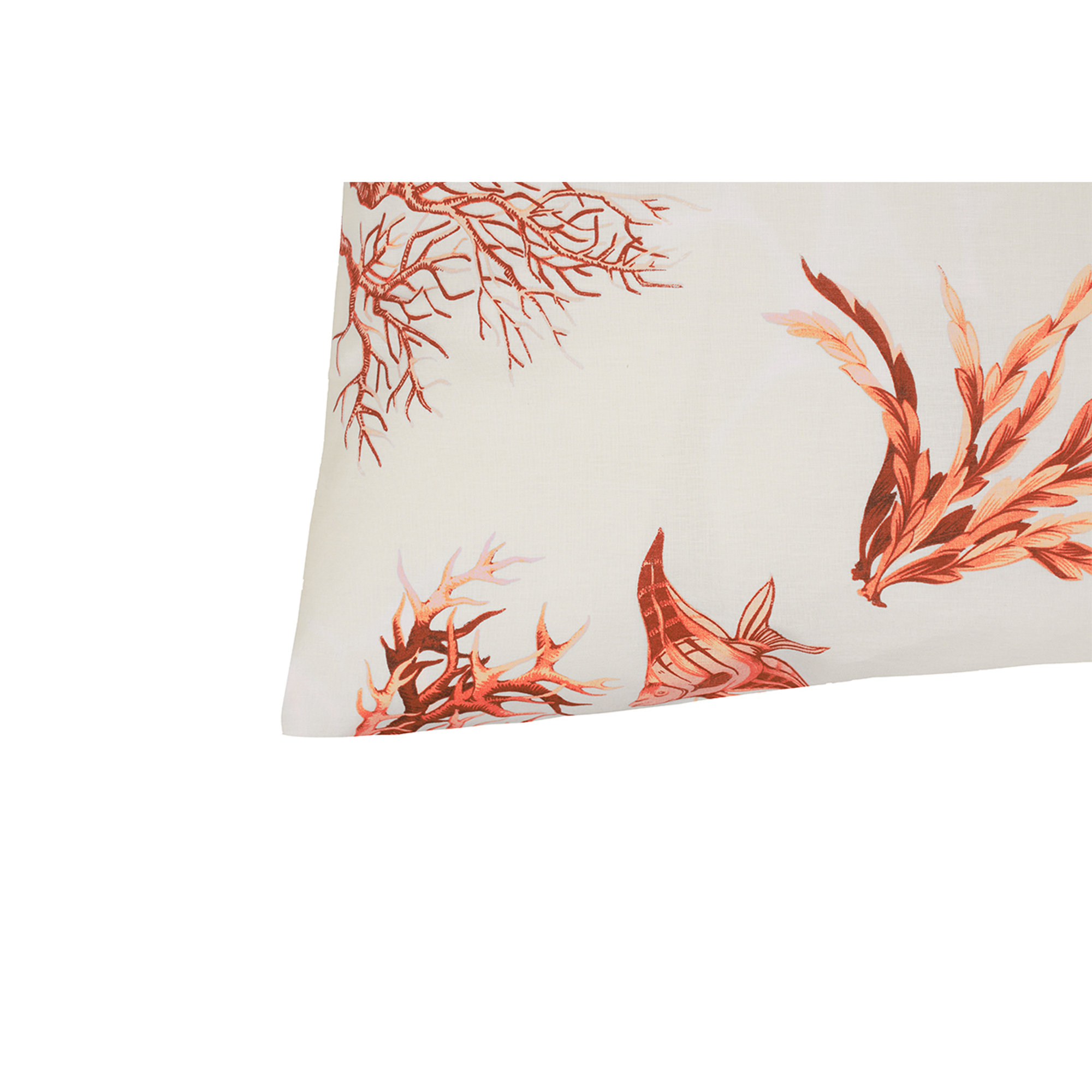 Completo Letto Cotone Panna Con Bordo Coralli Rossi/Panna Coralli sotto le stelle vista3