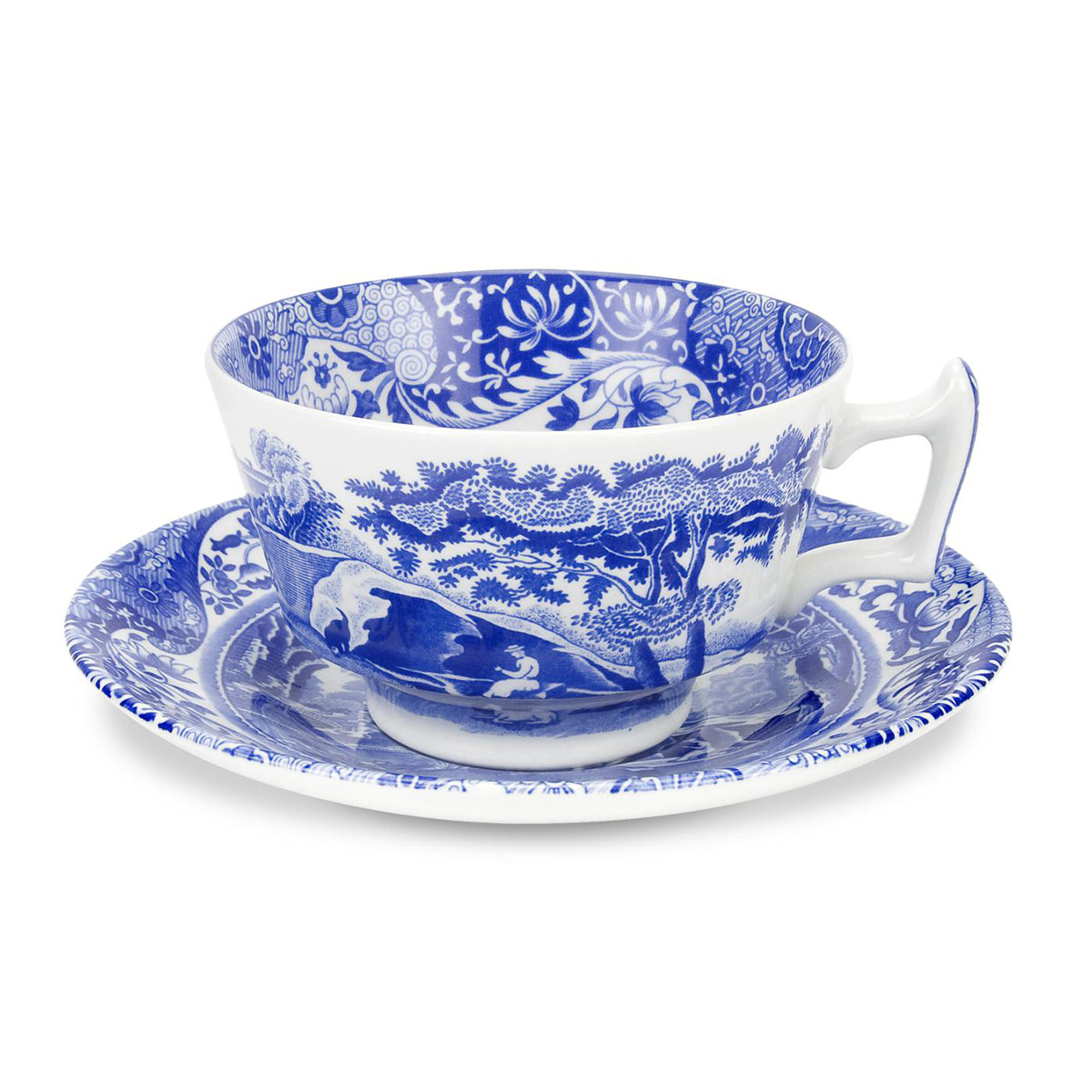 Tazza the' con piattino set 4 Blue Italian Portmerion Spode blue Italian vista0