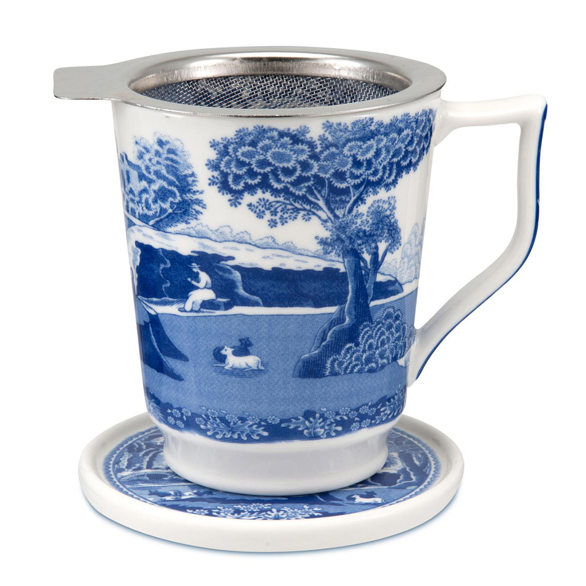 Tisaniera Portmerion Spode blue Italian vista0