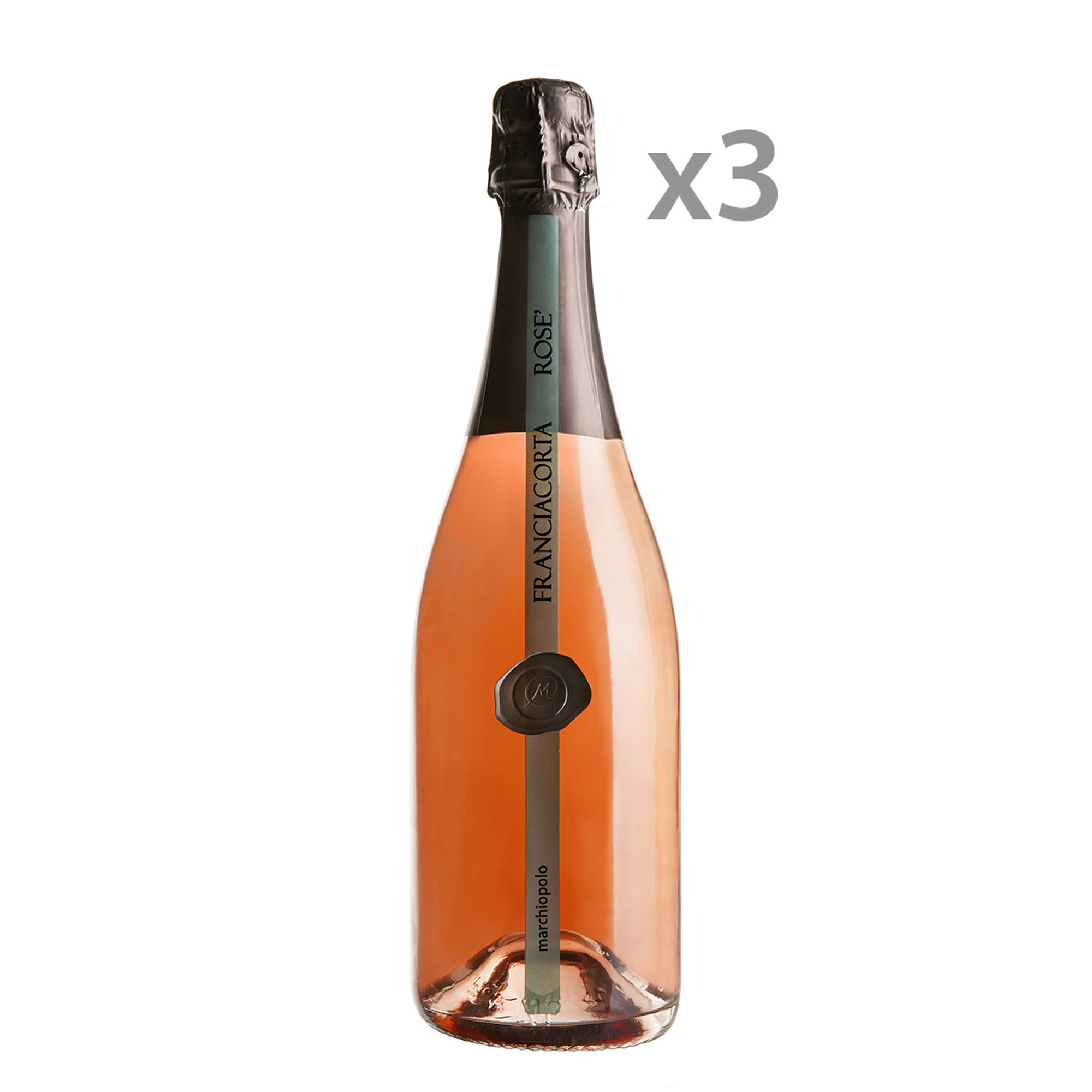 3 bottiglie - Franciacorta Rosè Marchiopolo vista0