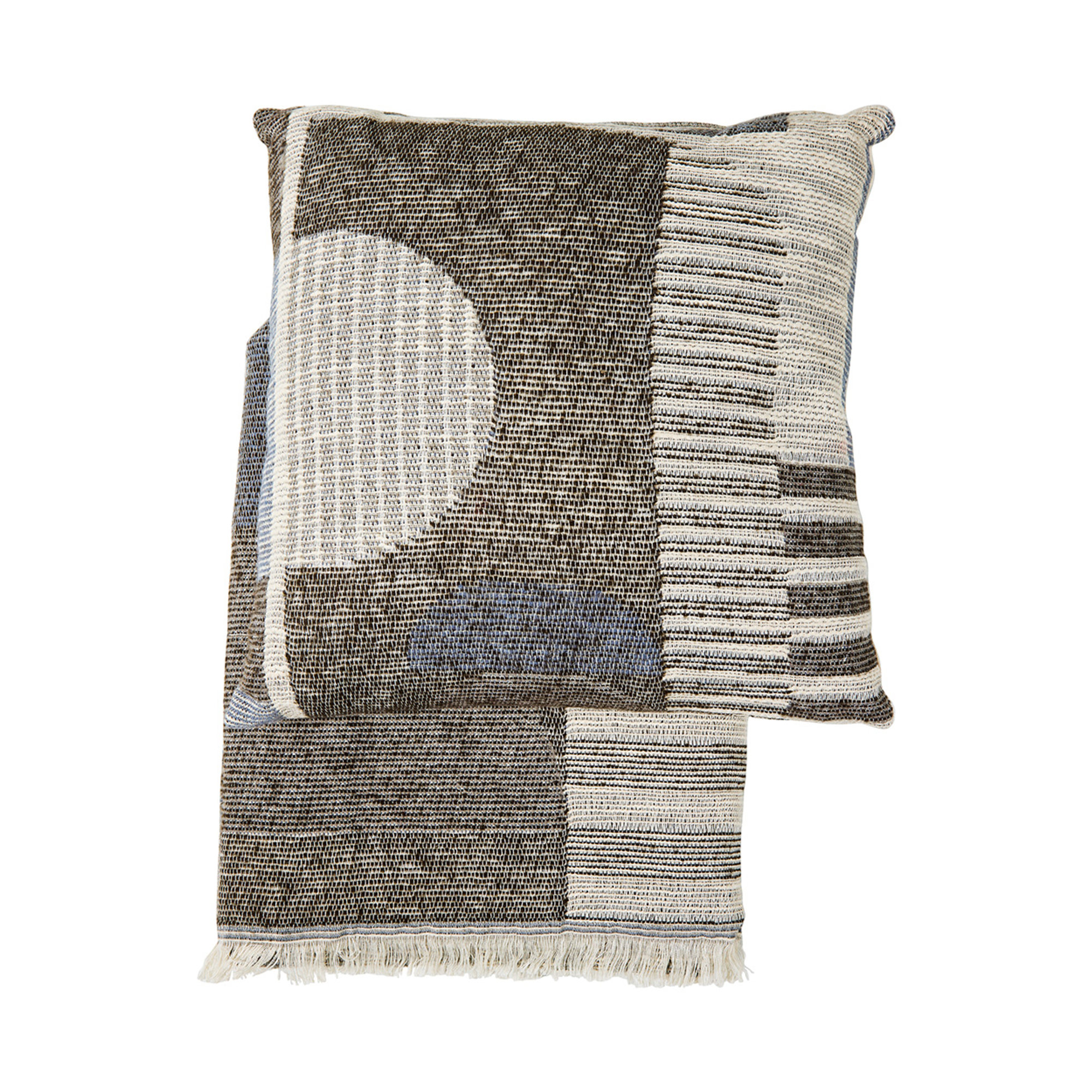 Couverture Géométrique - plaid ton gris 130x170 Novità Home vista1