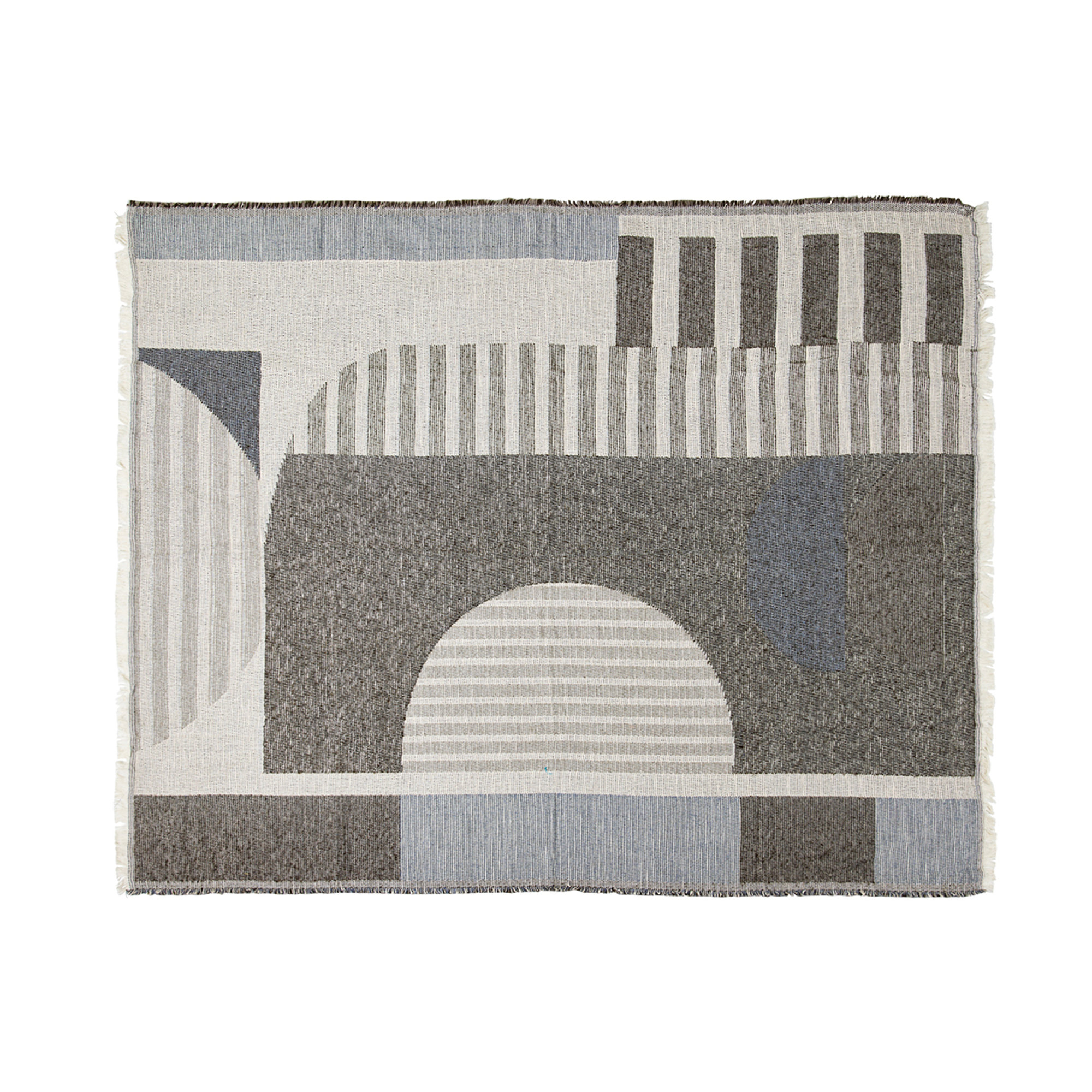 Couverture Géométrique - plaid ton gris 130x170 Novità Home vista0