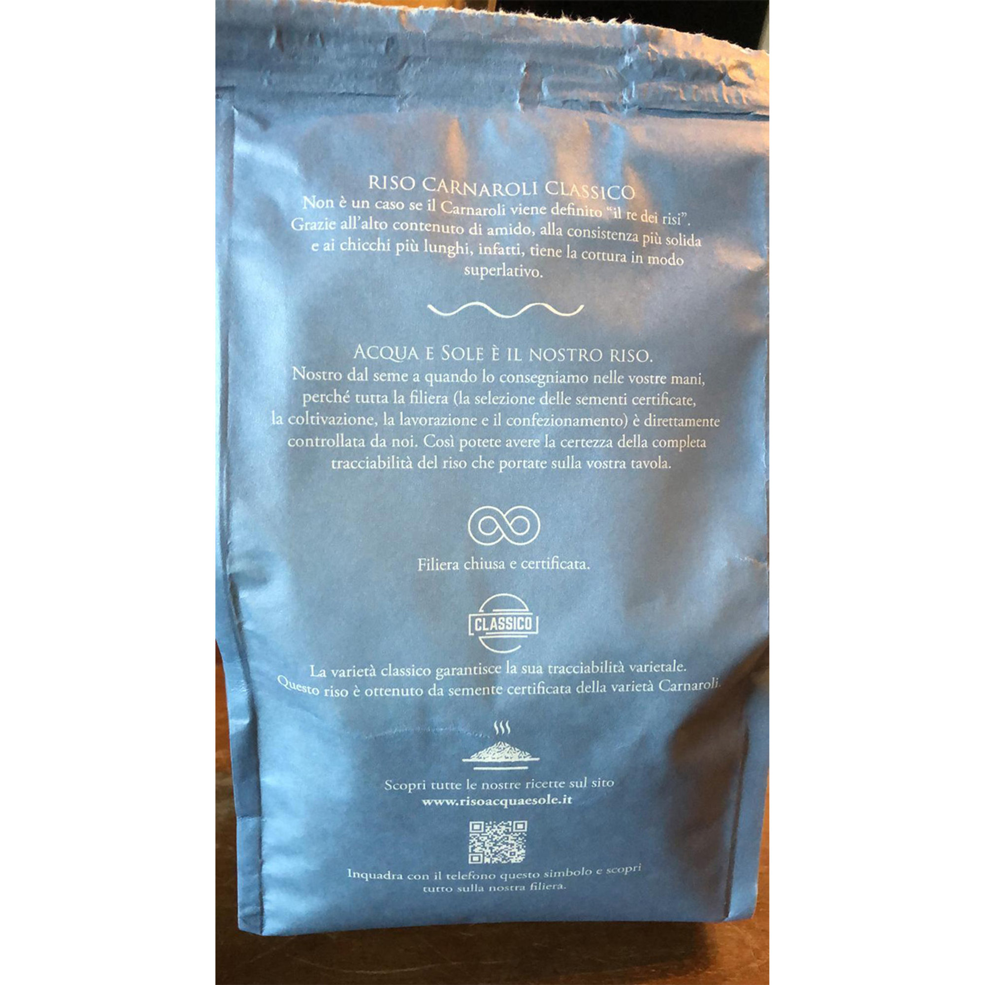 Arroz Carnaroli Clásico 1 kg Acqua e Sole vista1