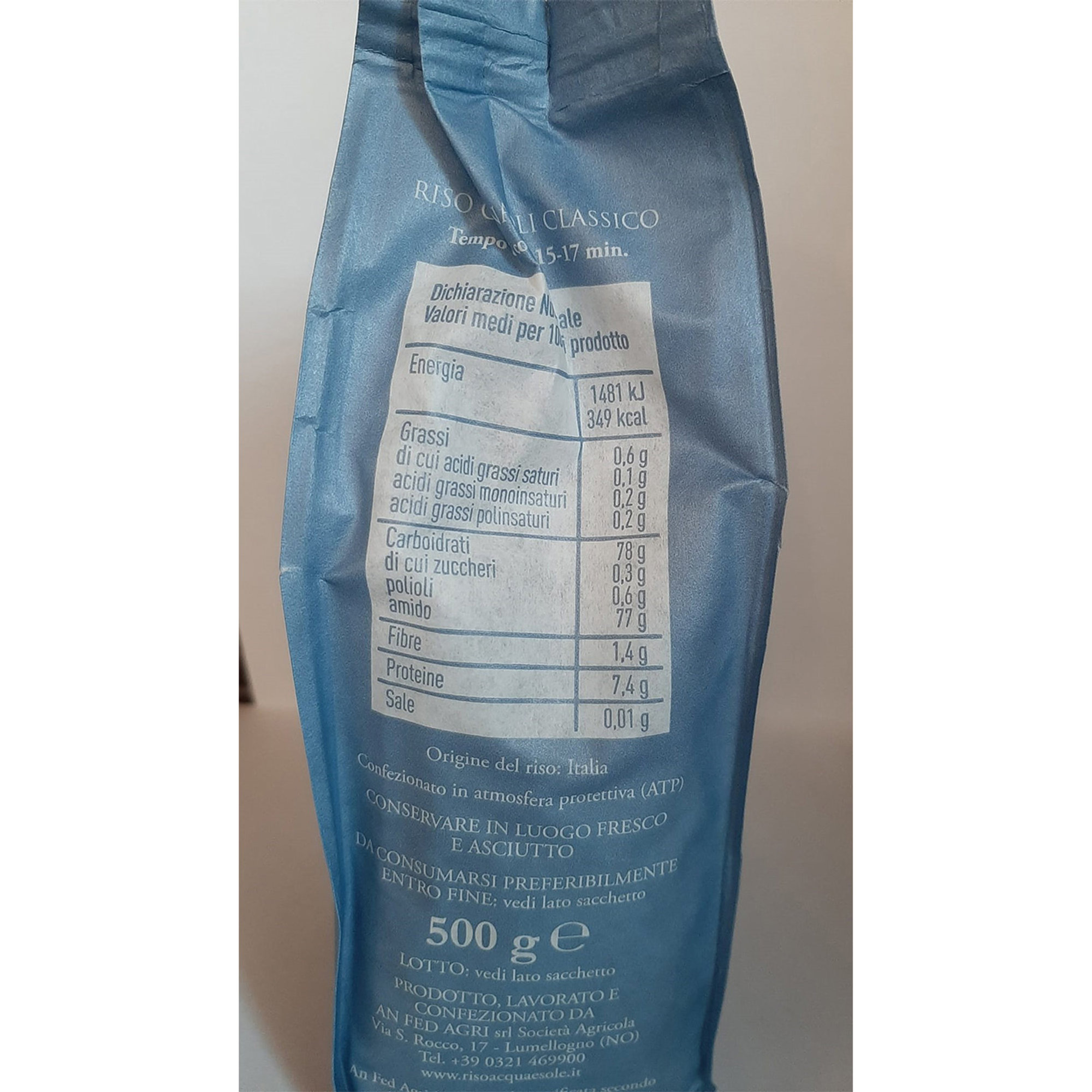 Selección Los Clásicos 6 x 500 gr - Carnaroli Clásico, Sant'Andrea Clásico, Carnaroli Integral Clásico Acqua e Sole vista3